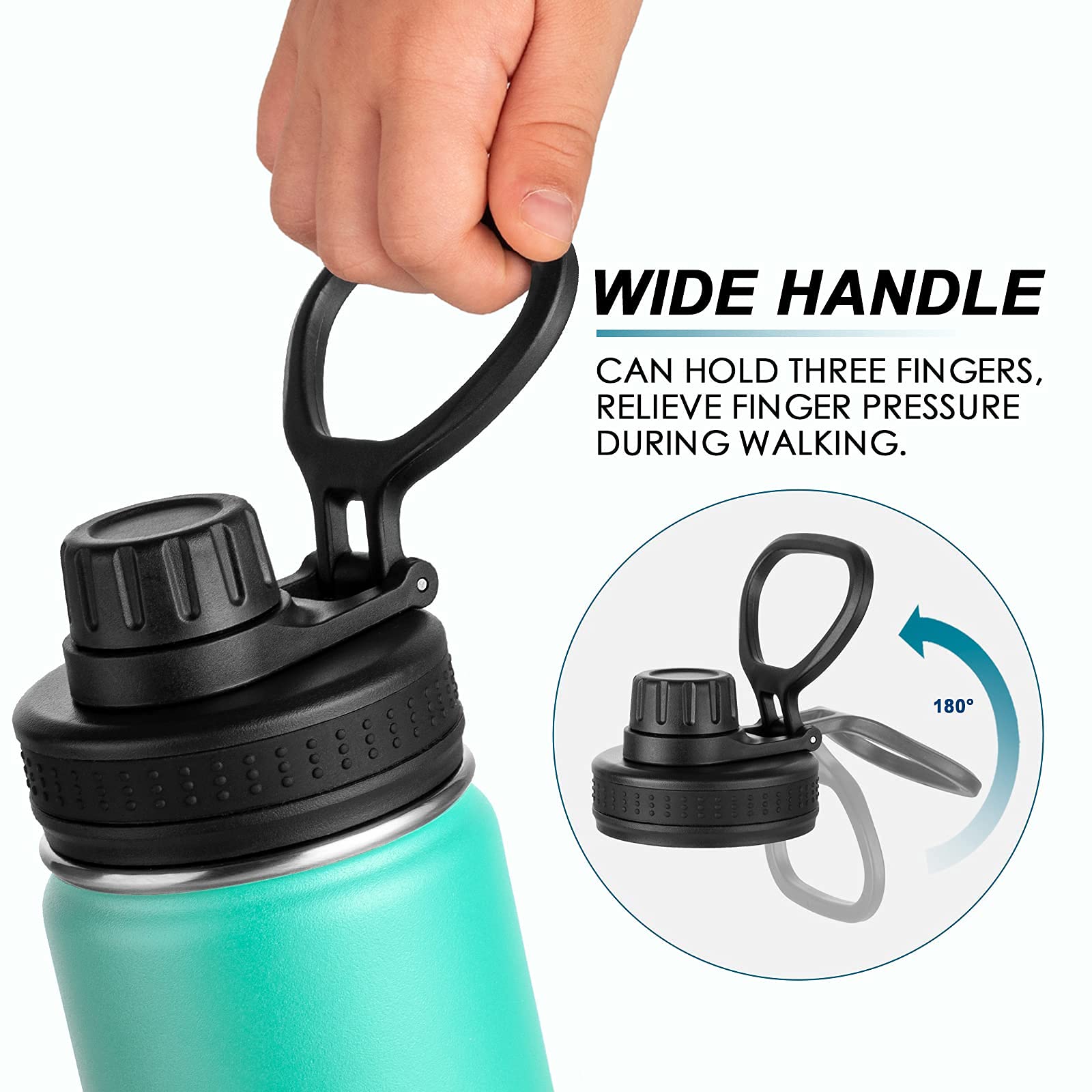 Koodee Water Bottle For School-16 Oz Stainless Steel Triple Wall Vacuum Insulated Water Bottle For Girls, Wide Mouth Bottle With