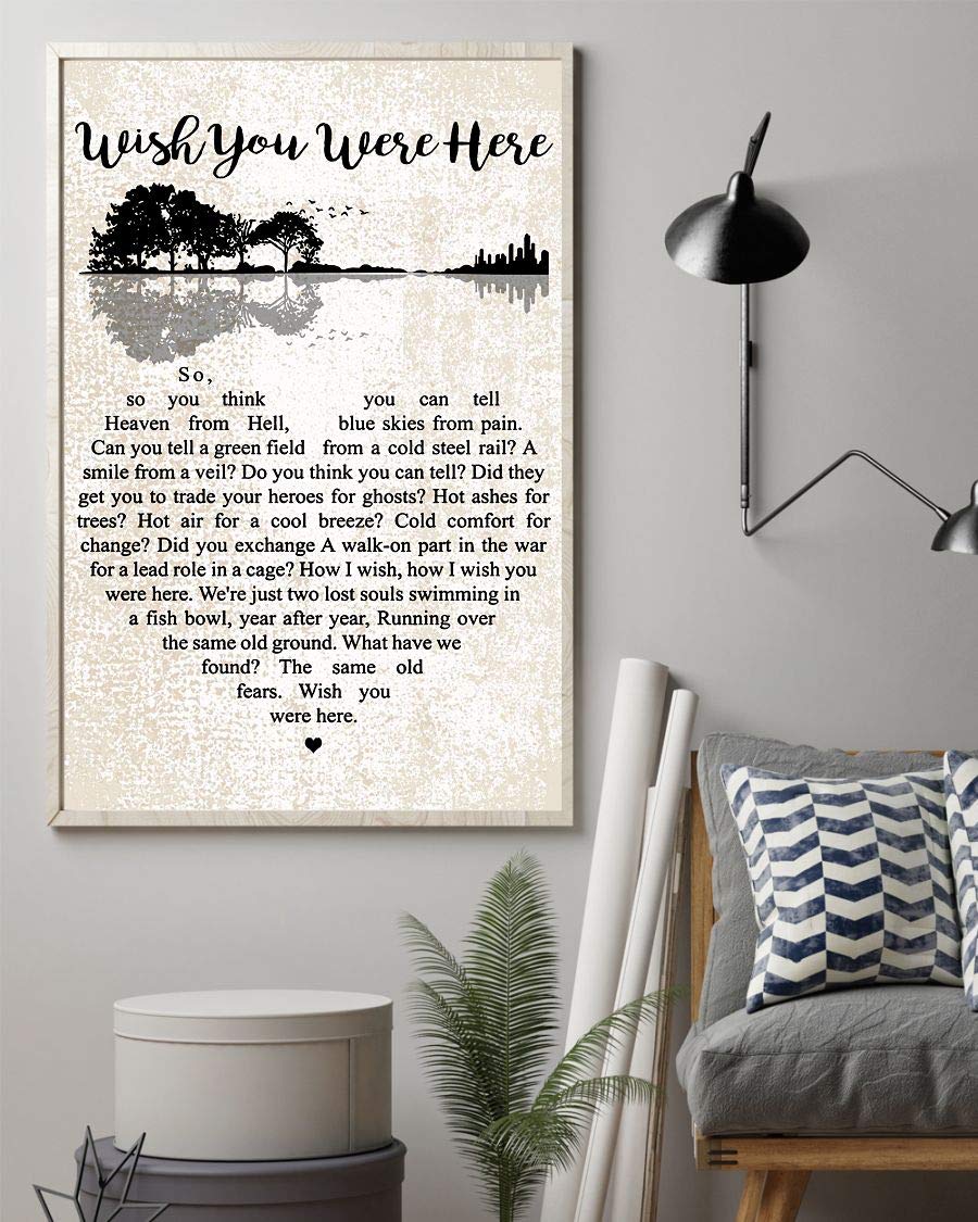 Mattata Wish You Were Here Lyrics Poster Print (16'' X 24'')