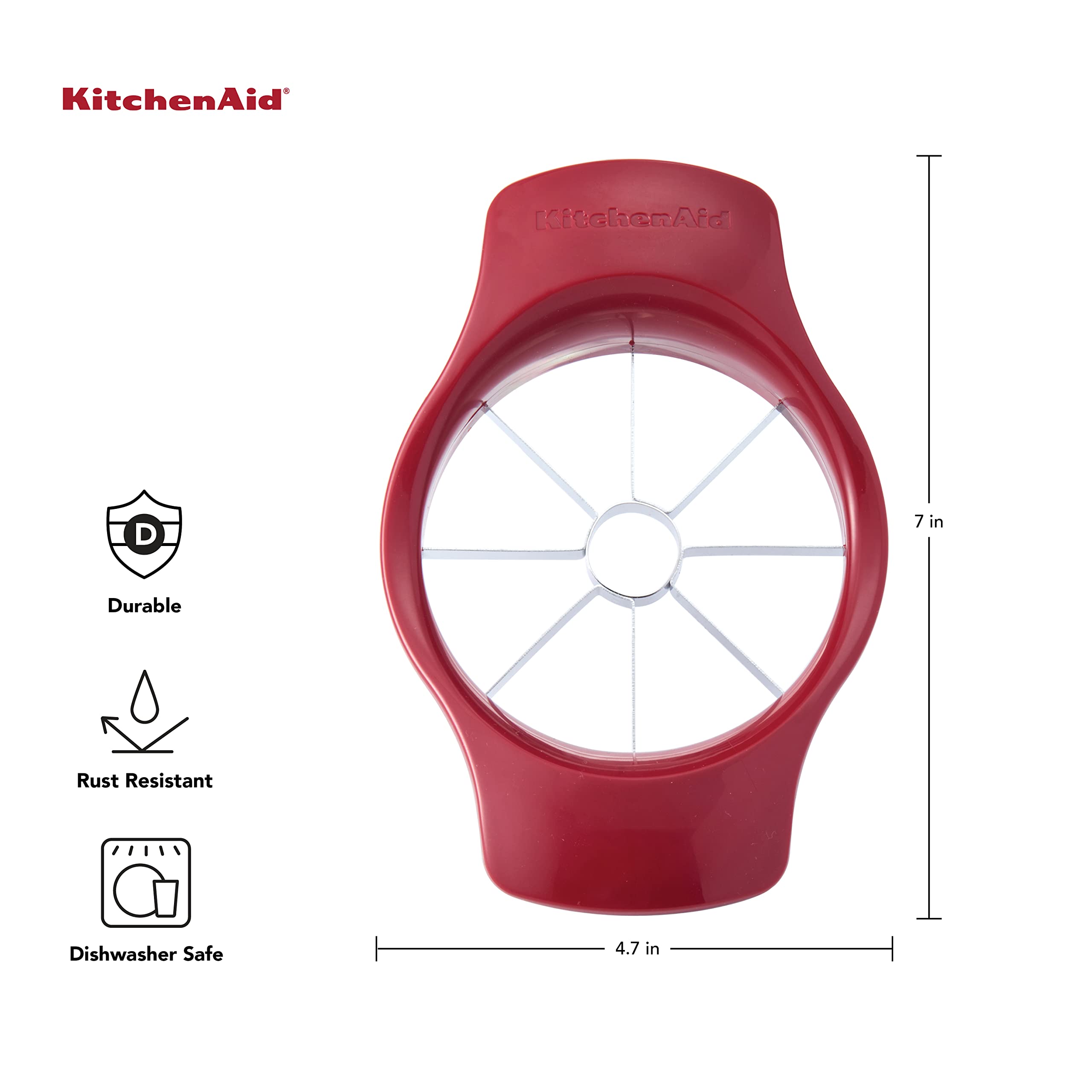 FRUIT SLICER ABS/SS RED (Pack of 1)