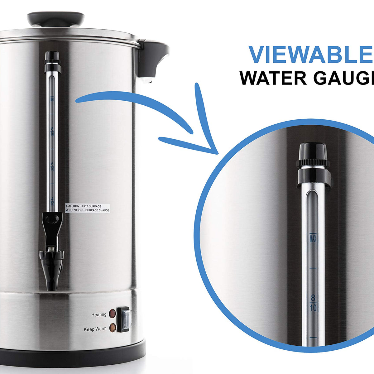 Sybo Sr-Cp-50B Commercial Grade Stainless Steel Percolate Coffee Maker ...
