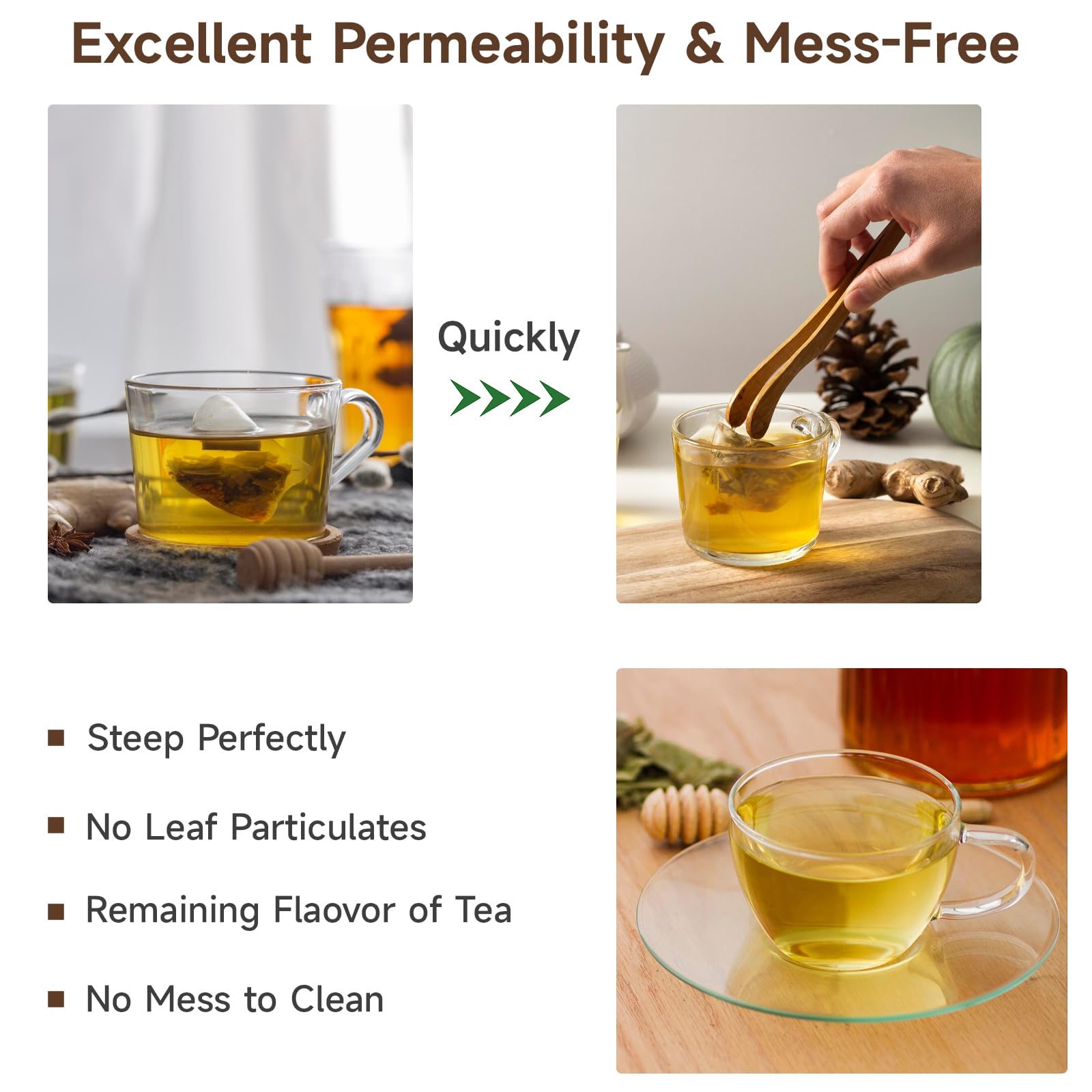 Gokyvei 200Pcs Tea Filter Bags, Disposable Tea Filter Bags For Loose Leaf Tea From Safe Natural Materials, Empty Tea Bags Suitab
