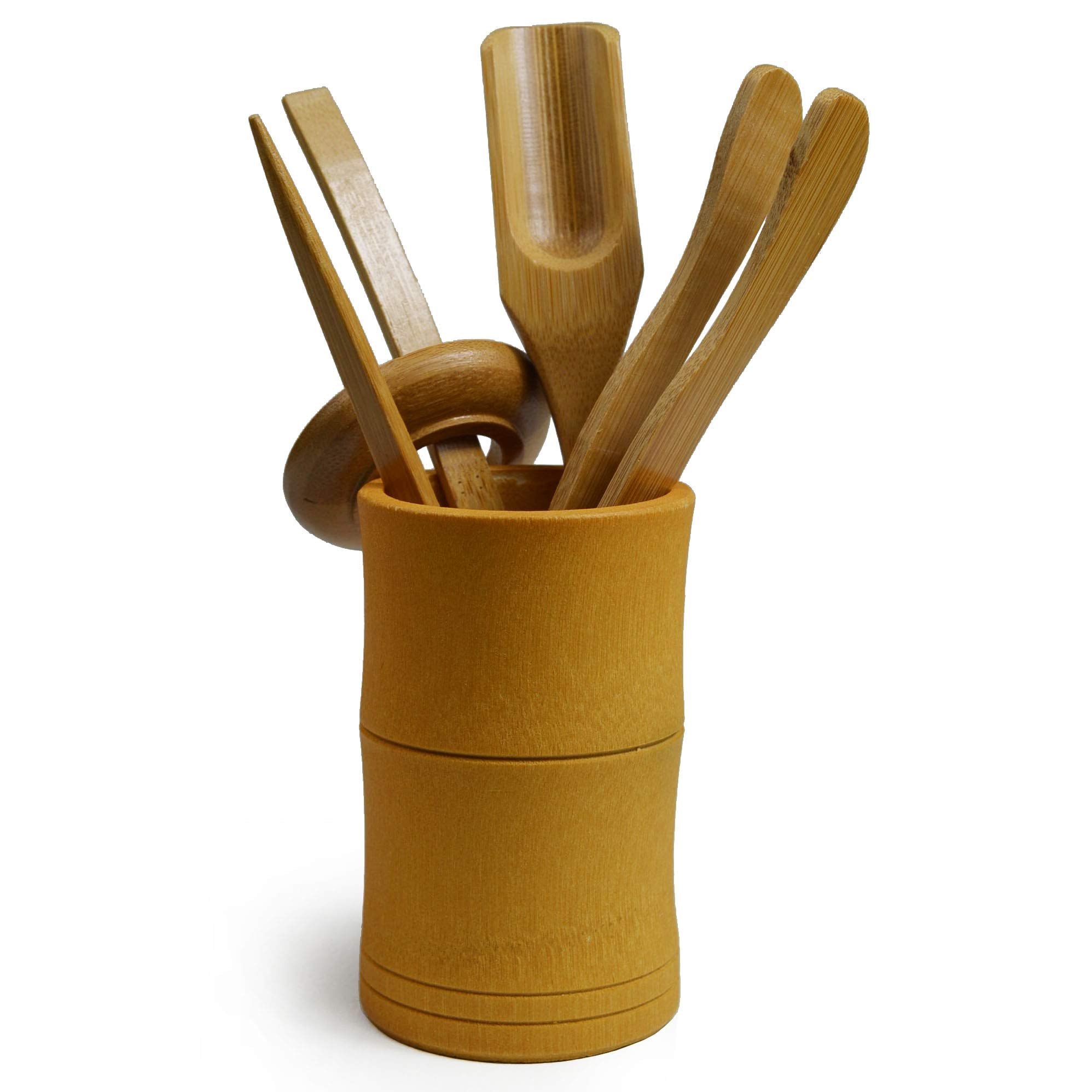 Chadao Bamboo Gongfu Tea Tools Tube Spoon, Tongs, Detong, Tea Needle Funnel (Bamboo Tube)