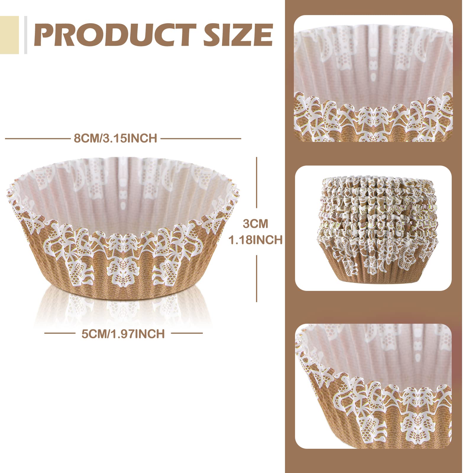 300 Count Rustic Cupcake Liners Rustic Bridal Shower Lace Cupcake Wrappers Cupcake Liners For Baking Baby Shower Bridal Shower B