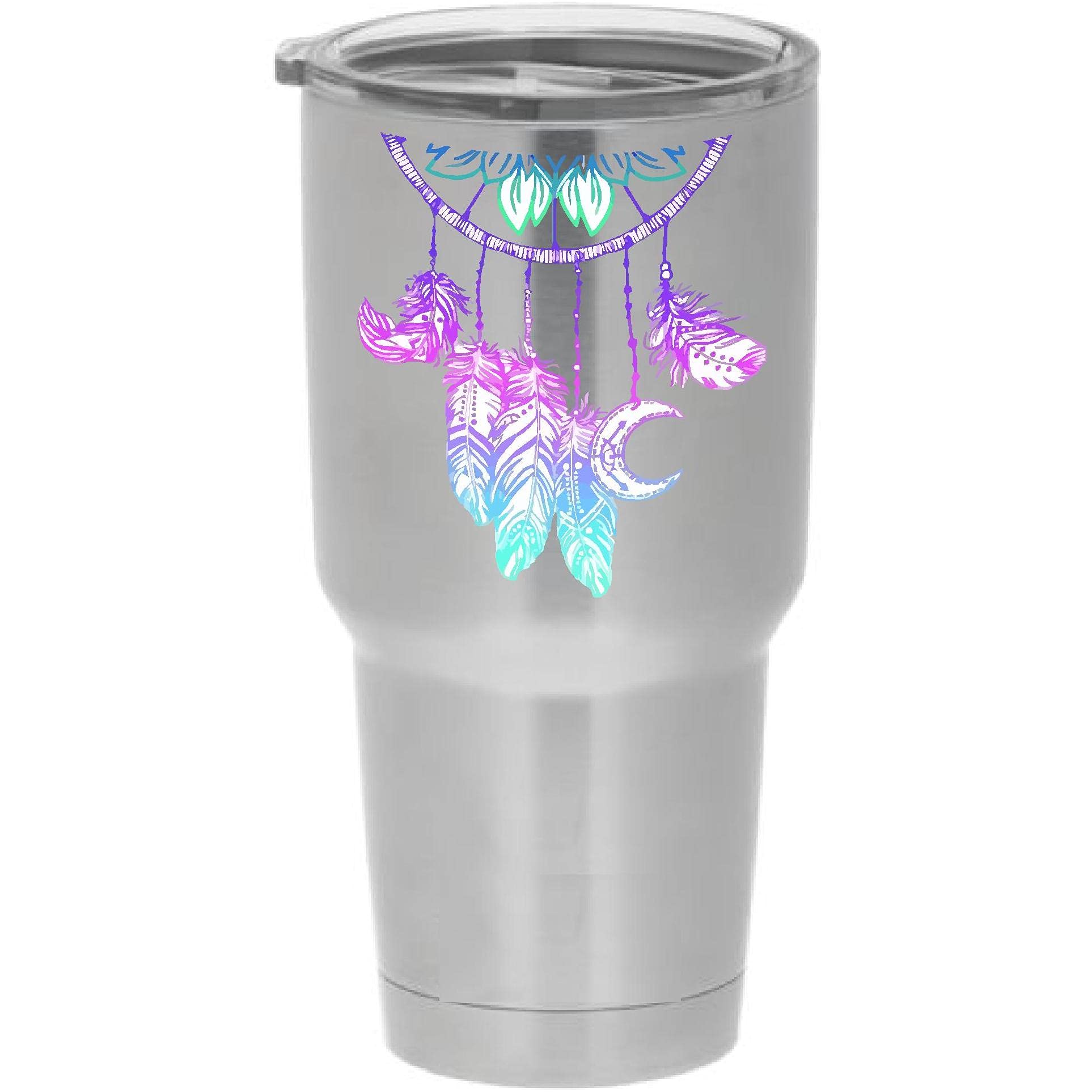 Cups Drinkware Tumbler Sticker - Dream Catcher Colorful Love - Cute Love Dream Sticker Decal