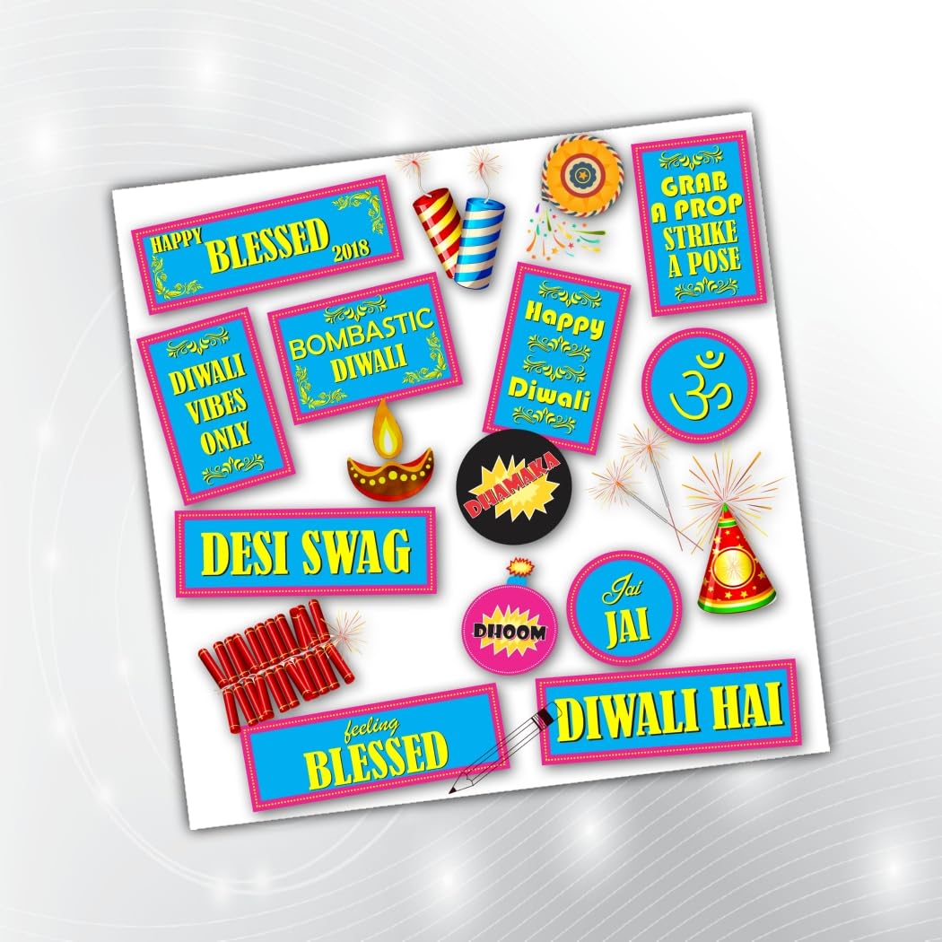 PartyStuff Props  Diwali Party Props 2 (16 Piece)