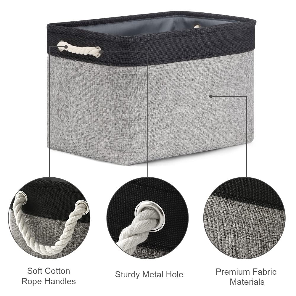 Thewarmhome Storage Basket For Organizing - 16X12X12 Inch Cube Storage Bin 3 Pack Fabric Storage Cubes, Collapsible Storage Box