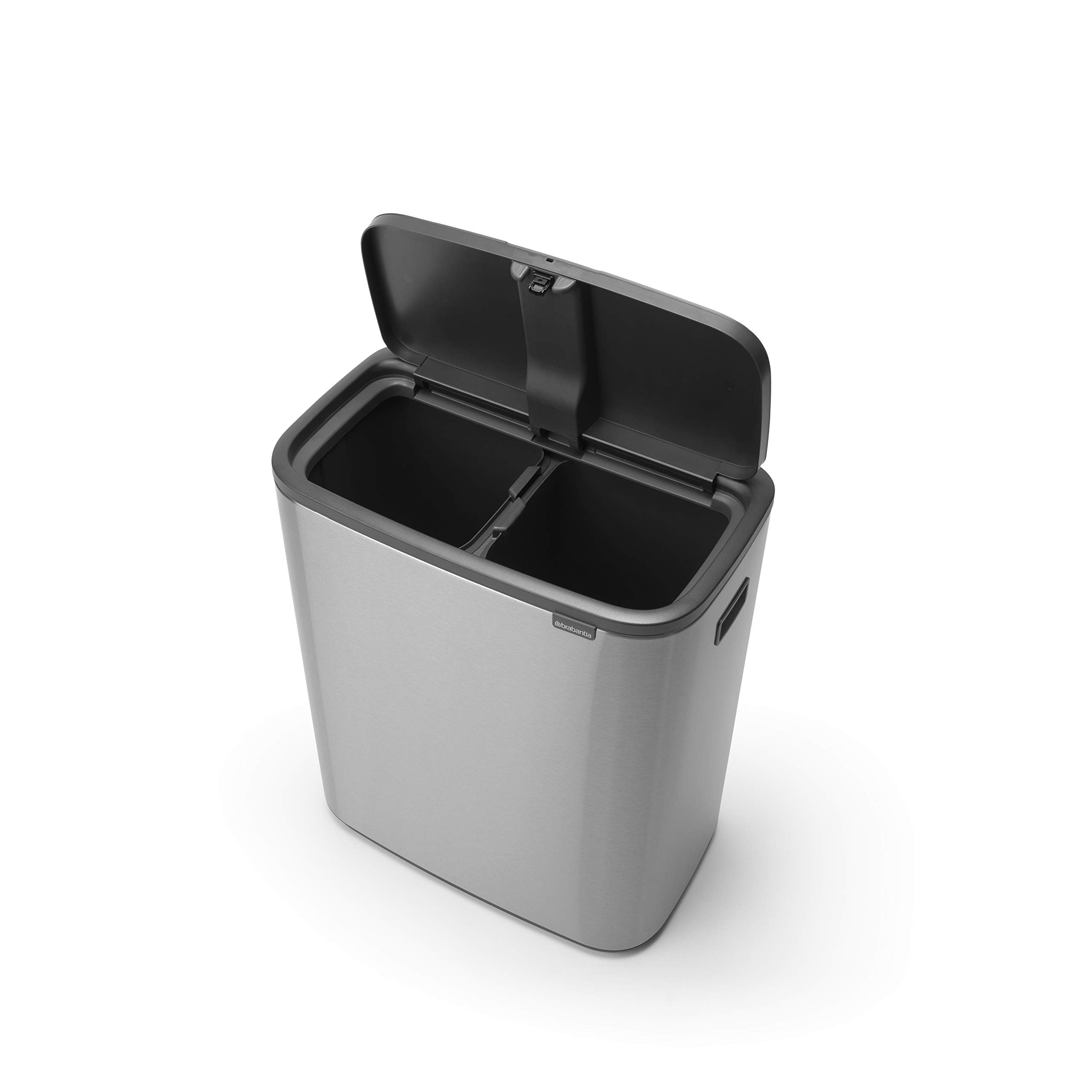 Brabantia Bo Touch Bin Recycling  2 x 30L  2 Inner Buckets (2x30L)  Matt Steel Fingerprint Proof