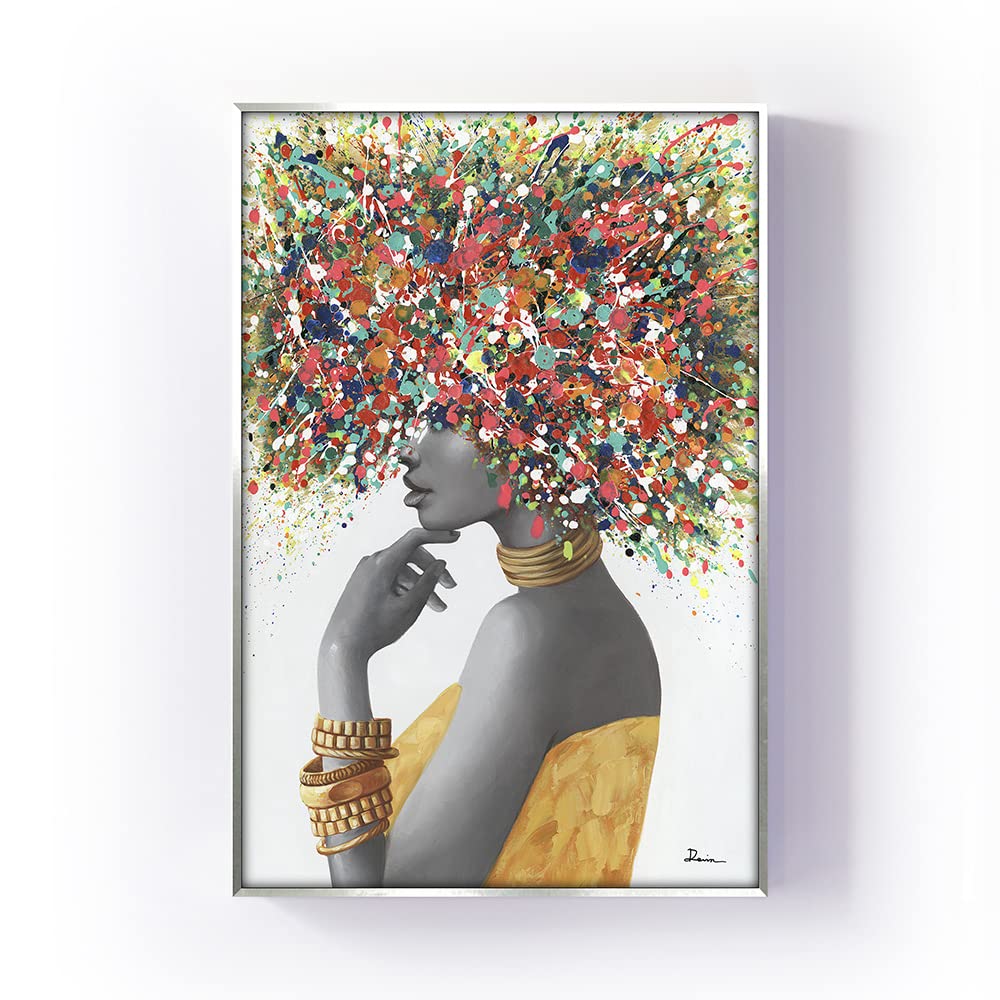 Hand-Painted African American Wall Art -Black Art Paintings For Wall -Graffiti Canvas Wall Art For Living Room Bedroom Office De