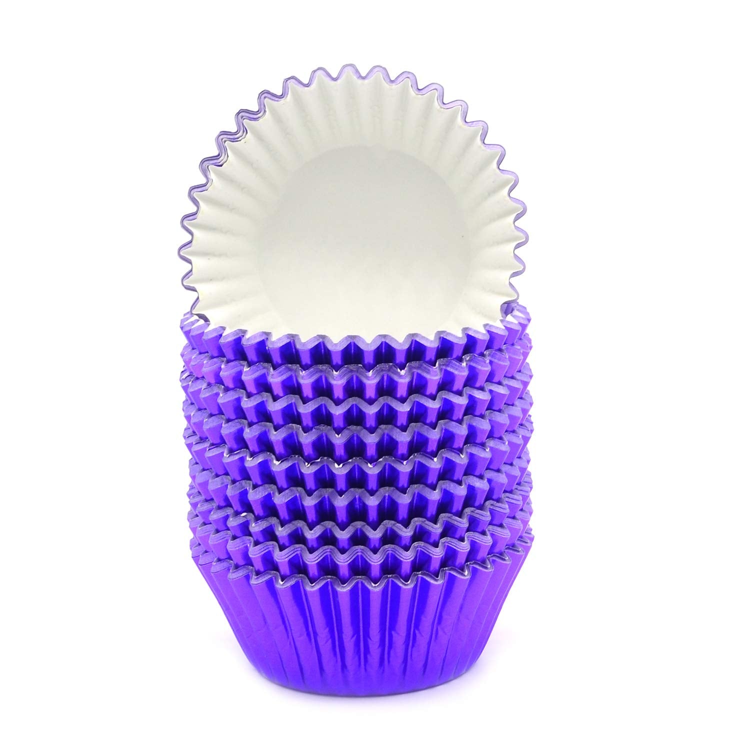 Mombake Standard Purple Foil Cupcake Liners Muffin Baking Cups For Party And More, 200-Count