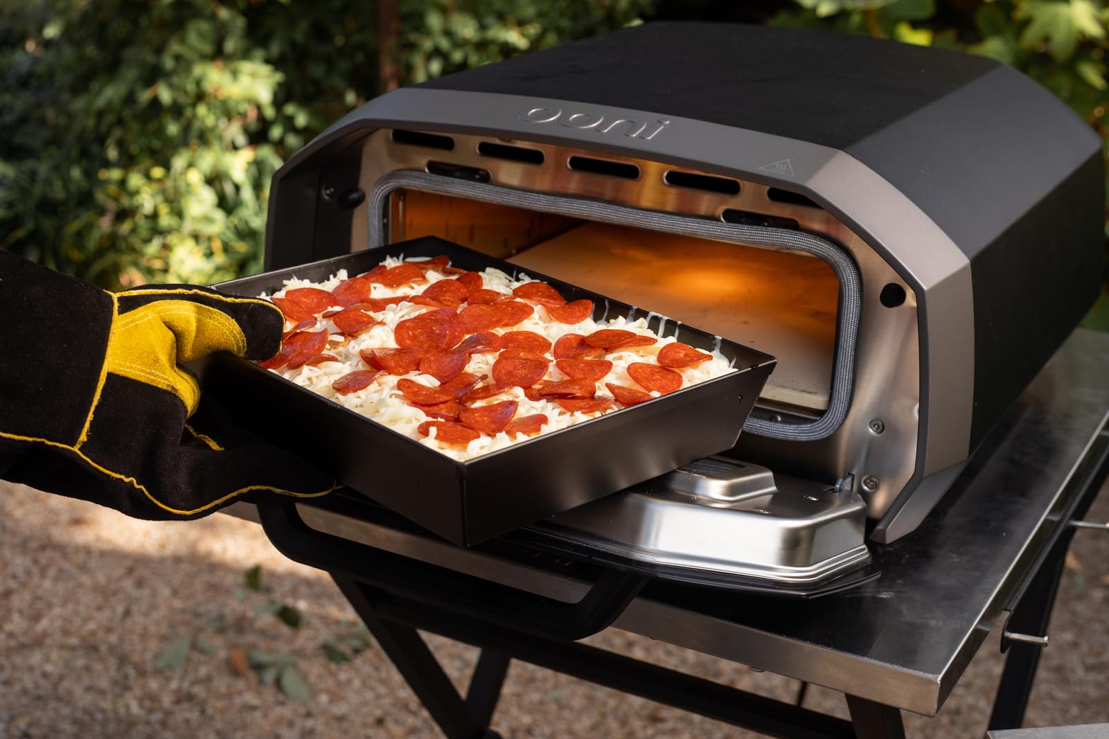 Ooni Detroit-Style Pizza Pan 13 X 10 Inch - Rectangular Deep Dish Pizza Pan With Lid, Non-Stick Aluminum Pan, Rectangle Baking P