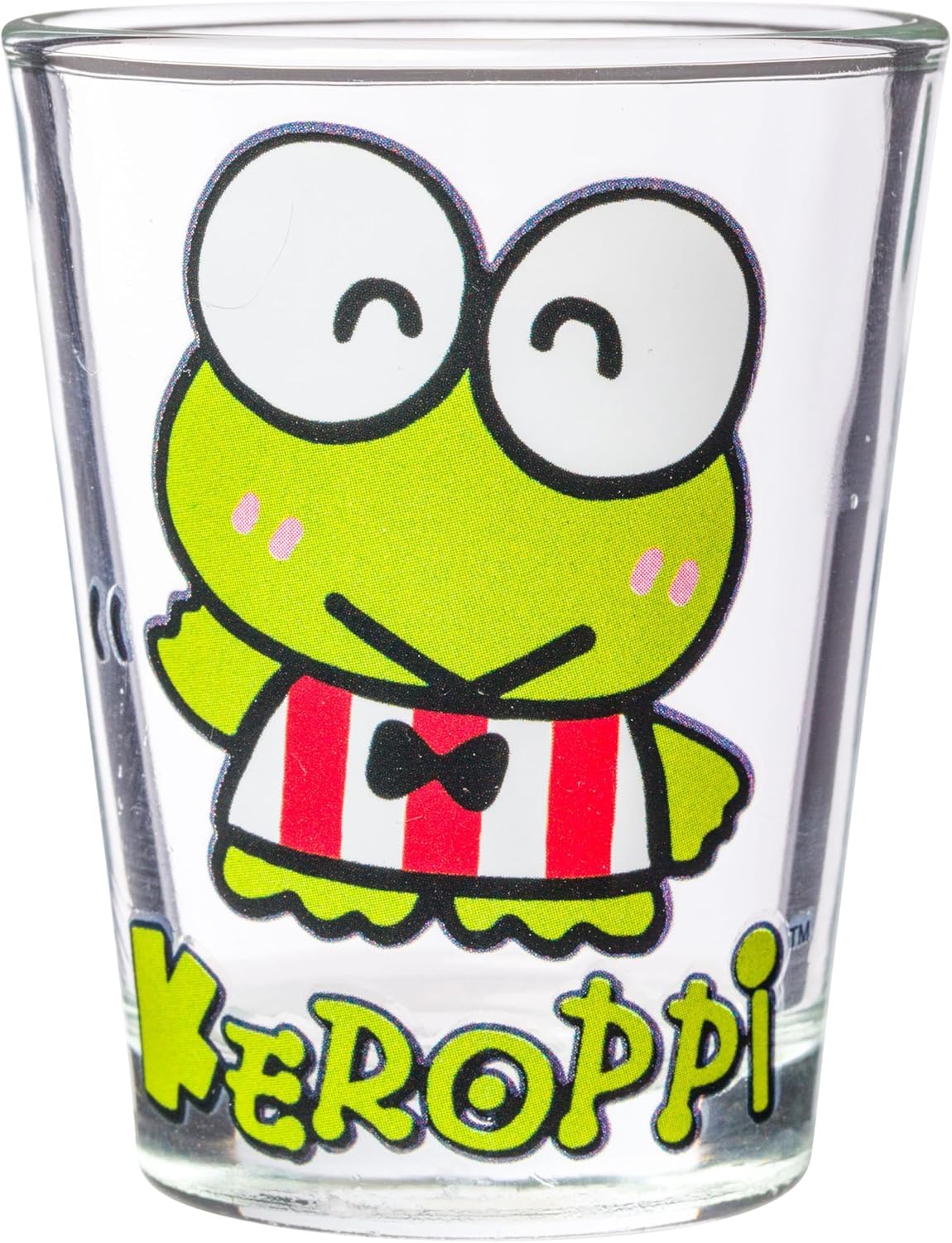 Silver Buffalo Sanrio Hello Kitty And Friends Keroppi Poses 4 Pack Mini Glass Set, 1.5 Ounces