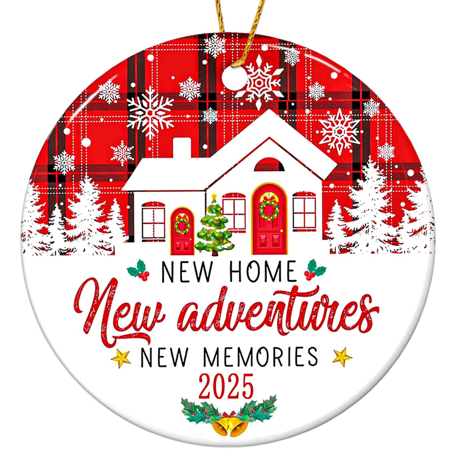 New Home Ornament 2025, House Warming Gifts New Home Christmas Ornament, Housewarming Gift for Homeowners, Couple, Women, First 