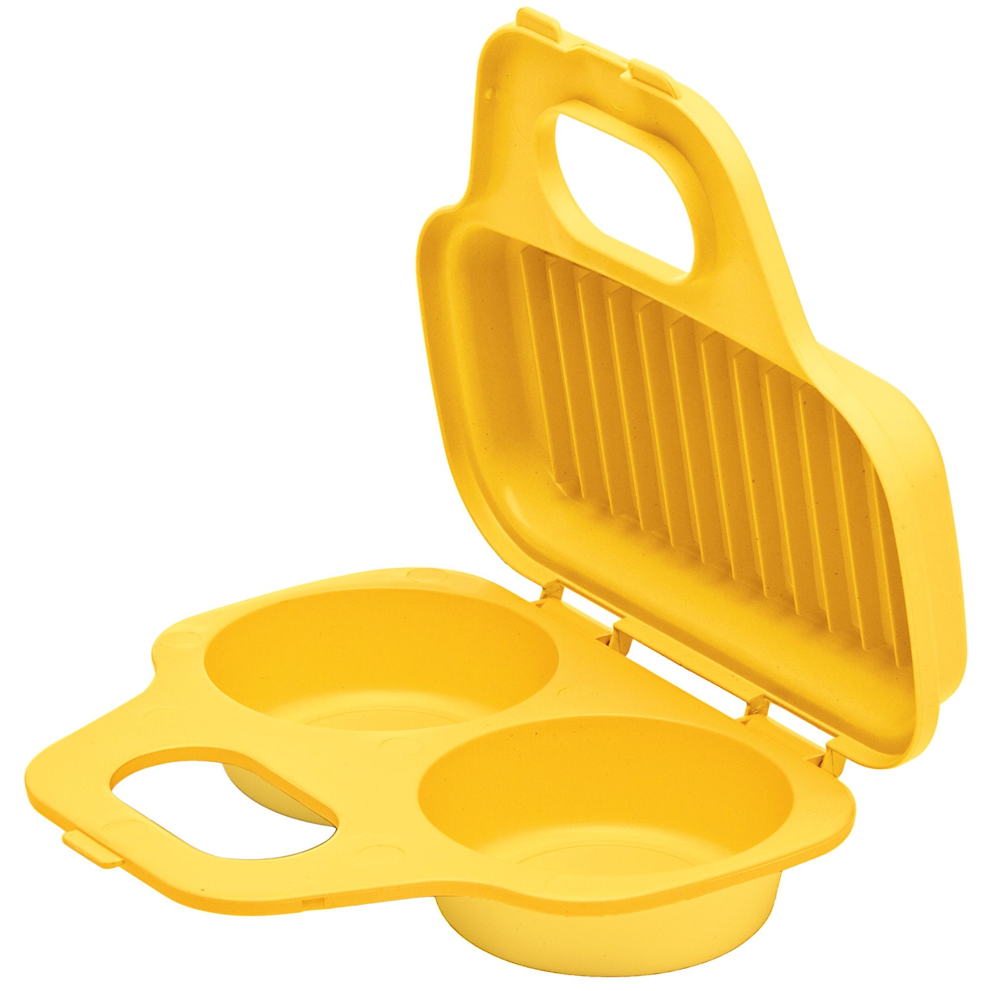 Progressive International Prep Solutions Microwave Egg Poacher, Yellow Easy-To-Use, Low-Calorie Breakfasts, Lunches And Dinner,