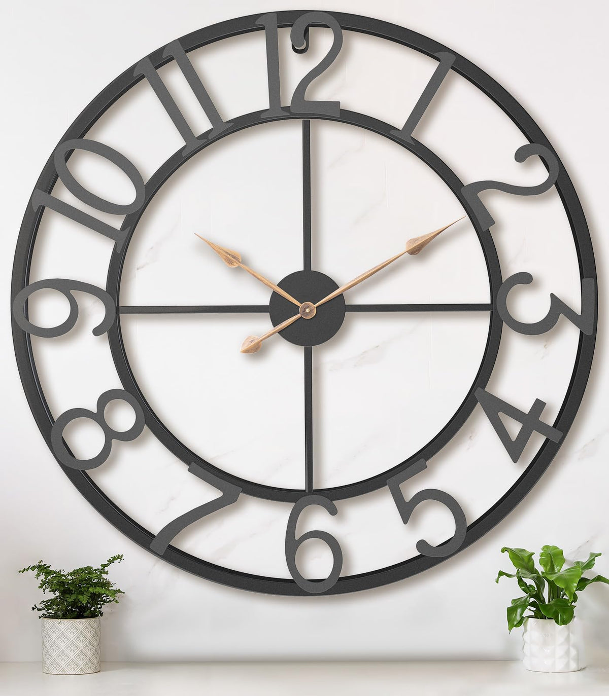 36 Inch Extra Oversized Large Giant Modern Decorative Wall Clock,Vinta ...