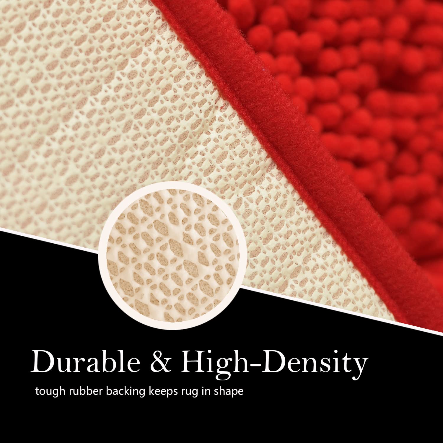 Ainahyva Christmas Bathroom Rugs Chenille Bath Mat 2 Piece Set, Super Absorbent, Strong Pvc Non Slip Backing, Bath Mats For Bath