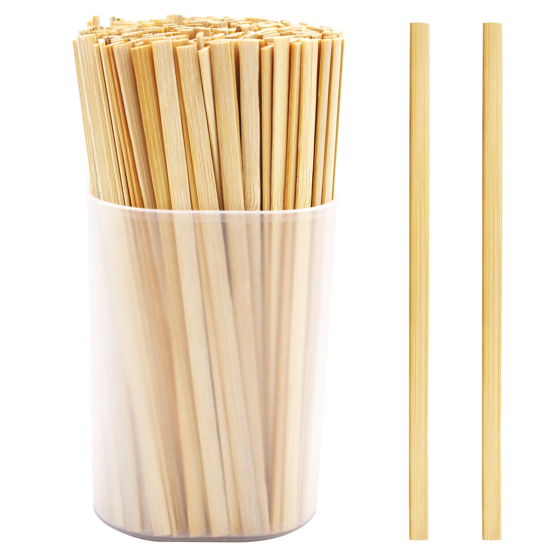 Sugormek 380Pcs 5.5 In Bamboo Coffee Stirrers, A+++Level Smooth Square Edges Bamboo Sticks For Daily Use Or Other Diy Craft Desi
