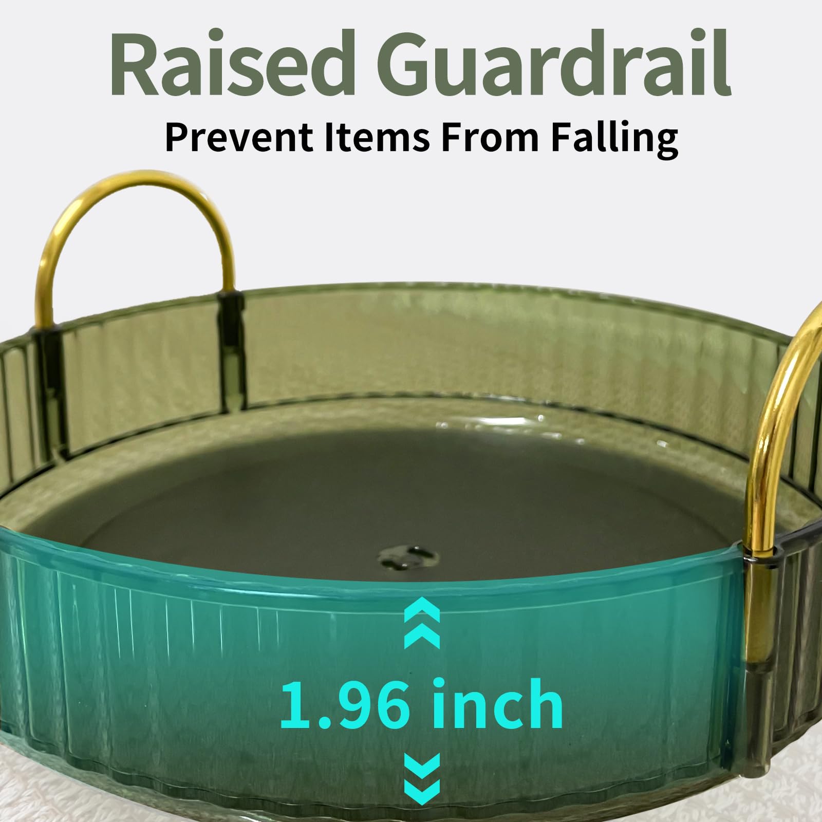 Asayuee 360 Rotating Makeup Organizer For Vanity,2 Tier Large Capacity Cosmetics Skincare Organizers,Bathroom Countertop Organiz