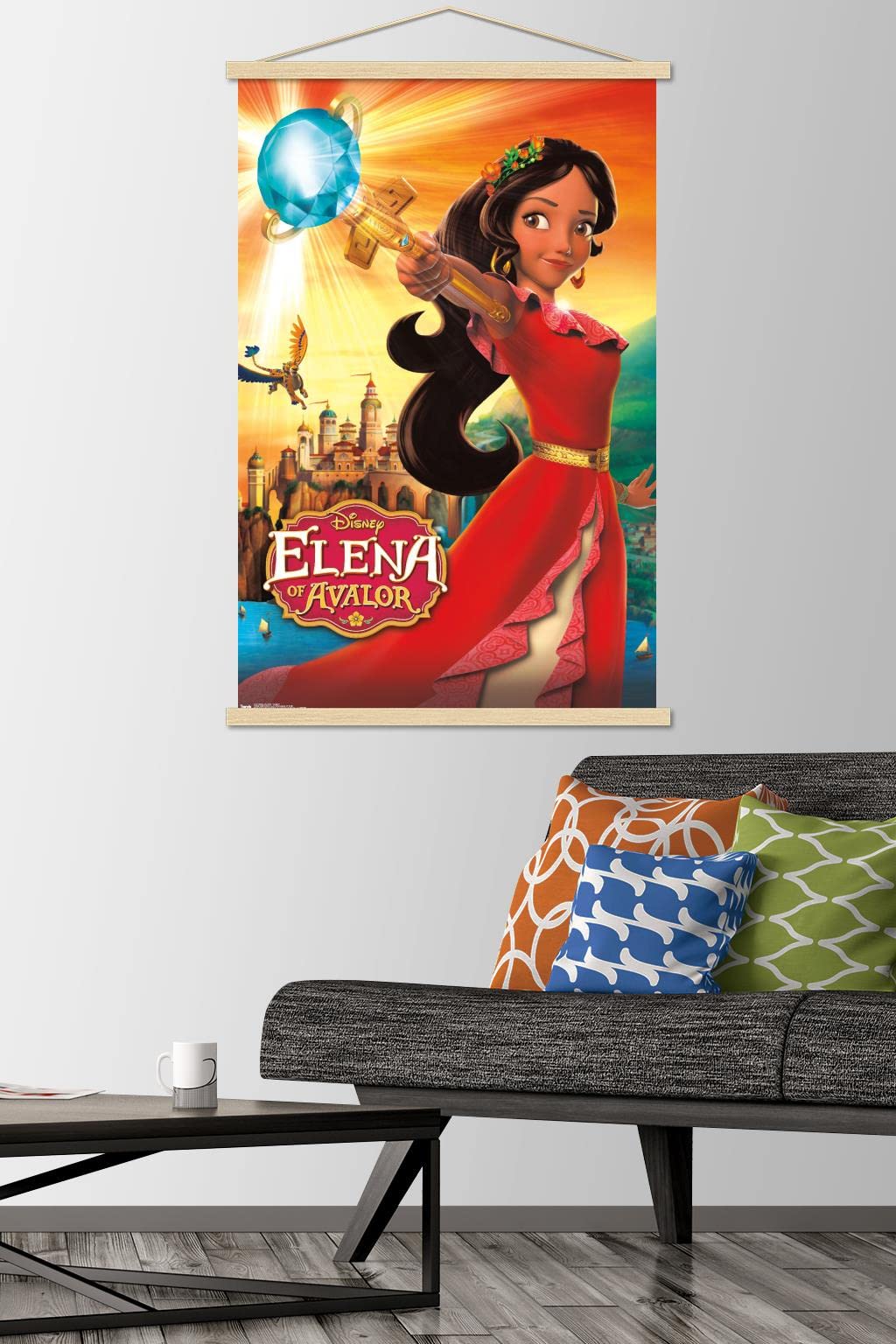 Trends International Disney Elena Of Avalor - One Sheet Wall Poster, 22.375'' X 34'', Premium Print And Beechwood Hanger Bundle