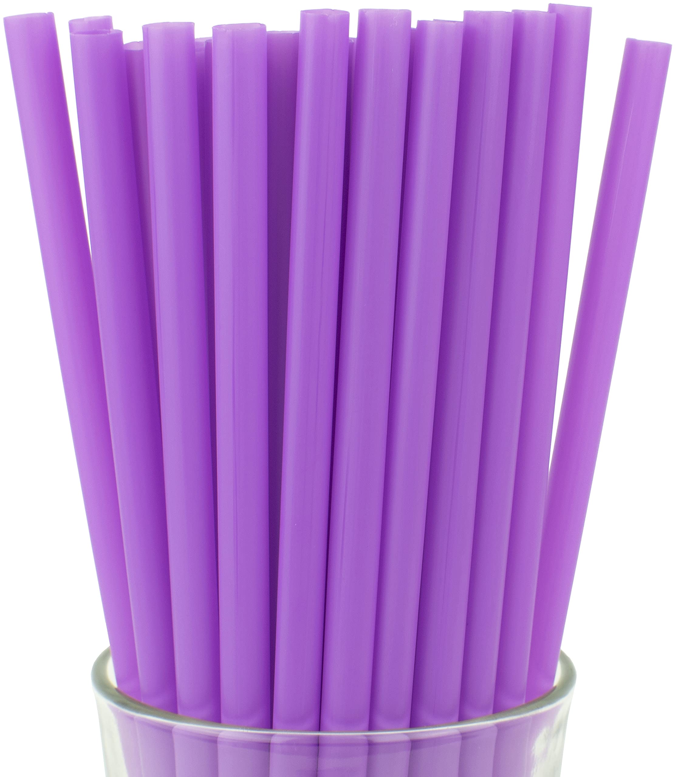 Made In Usa Individually Wrapped Non-Toxic & Bpa-Free Plastic Smoothie Drinking Straws (250-Count, Purple)