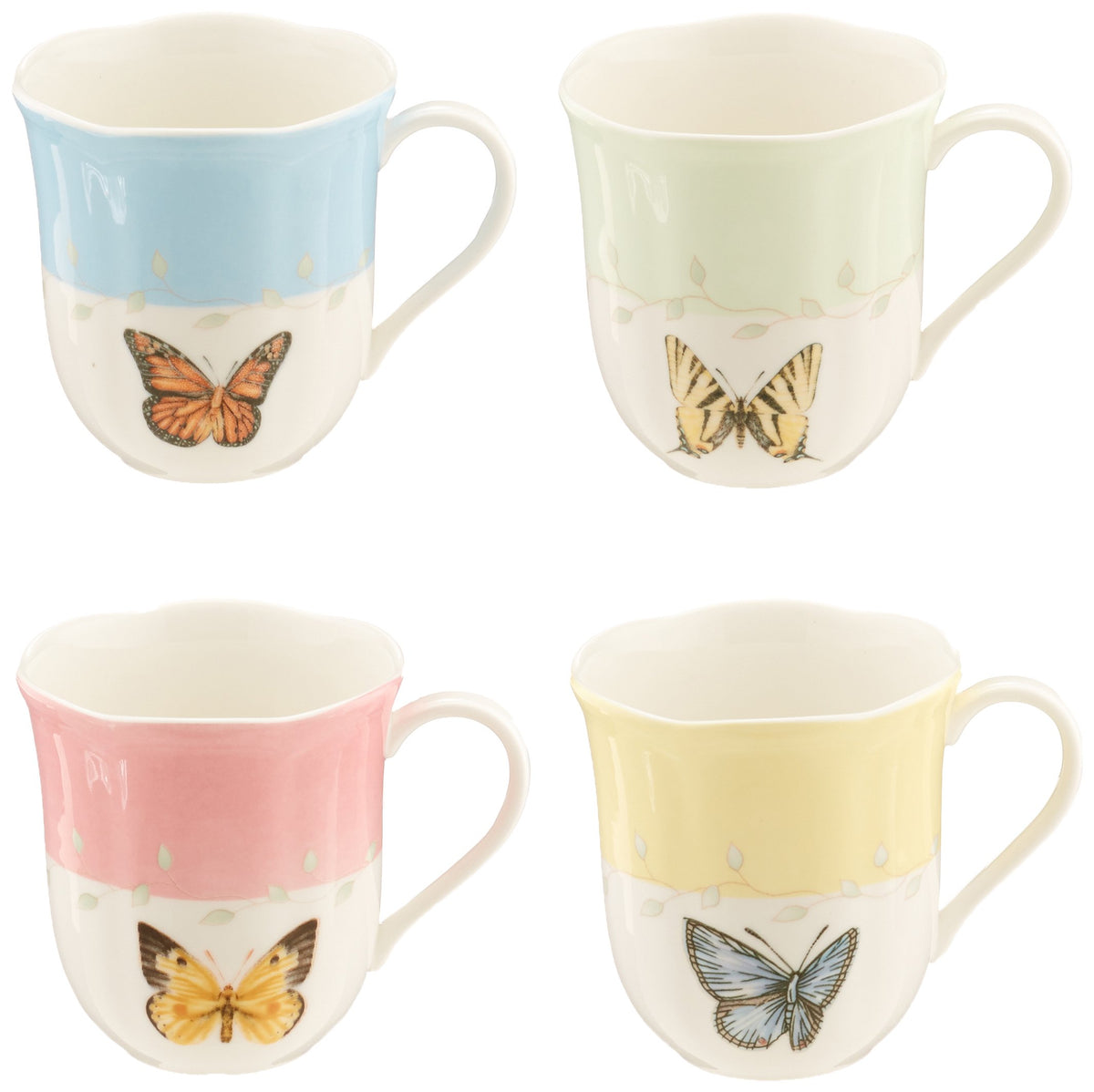 Lenox 773903 Butterfly Meadow 4-Piece Mug Set, Multicolor, 1.85 Lb