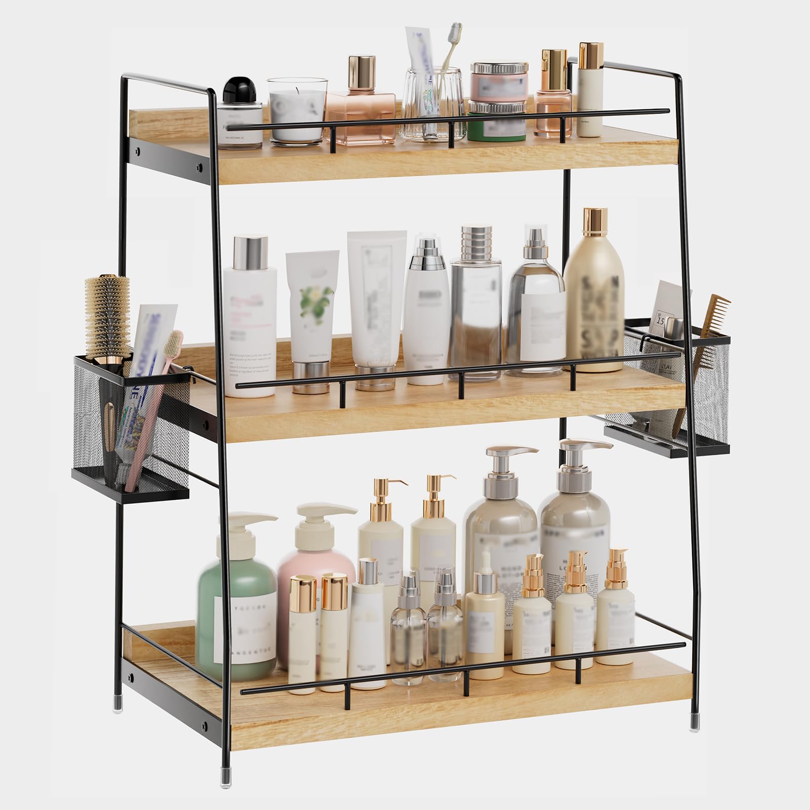 Bathroom Counter Organizer,Bathroom Countertop Organizer with Baskets,Vanity Organizers,Counter Shelf,Countertop Storage, Makeup