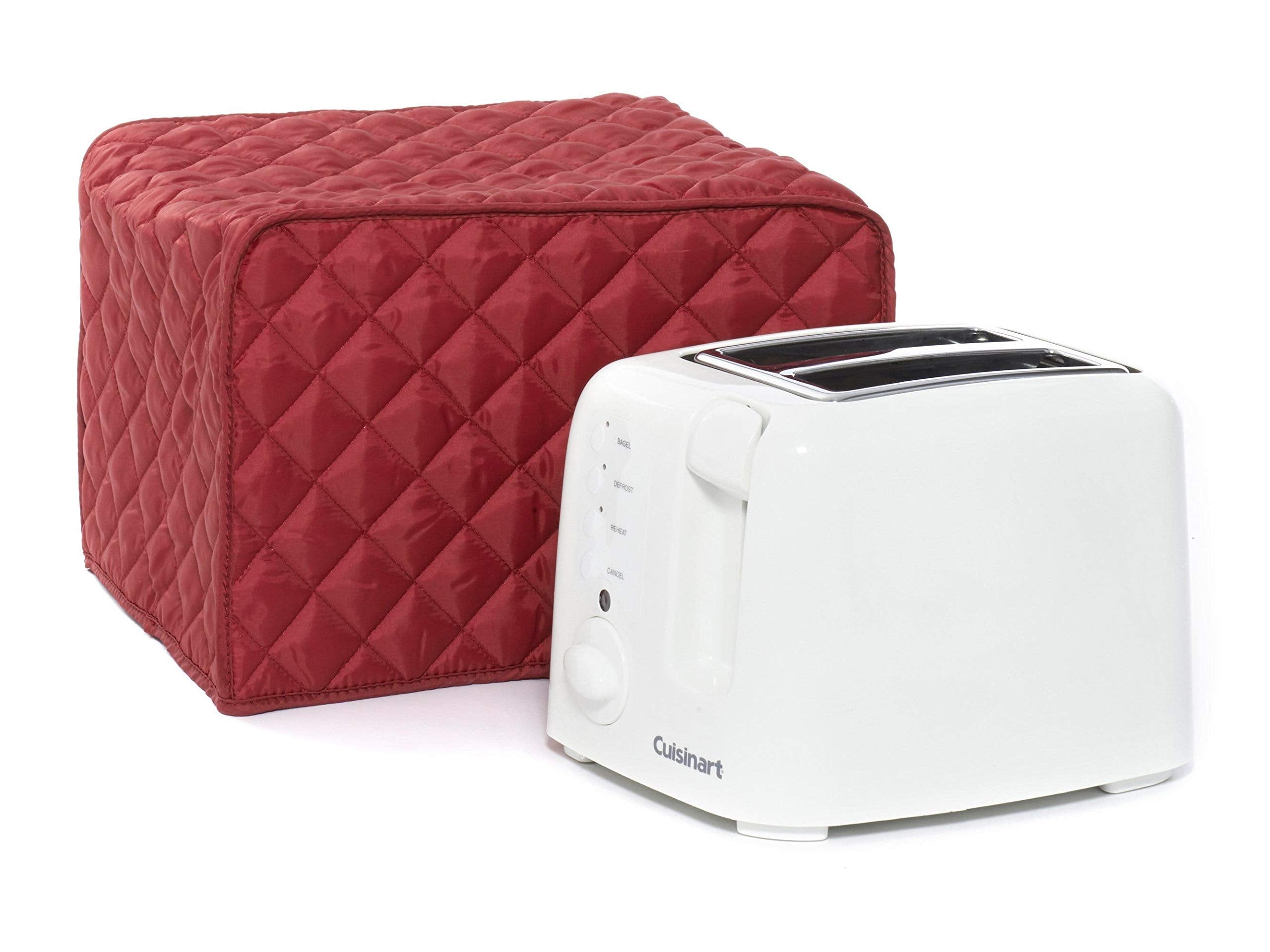 Covermates Keepsakes - Toaster Cover - Dust Protection - Stain Resistant - Washable - Appliance Cover, Red