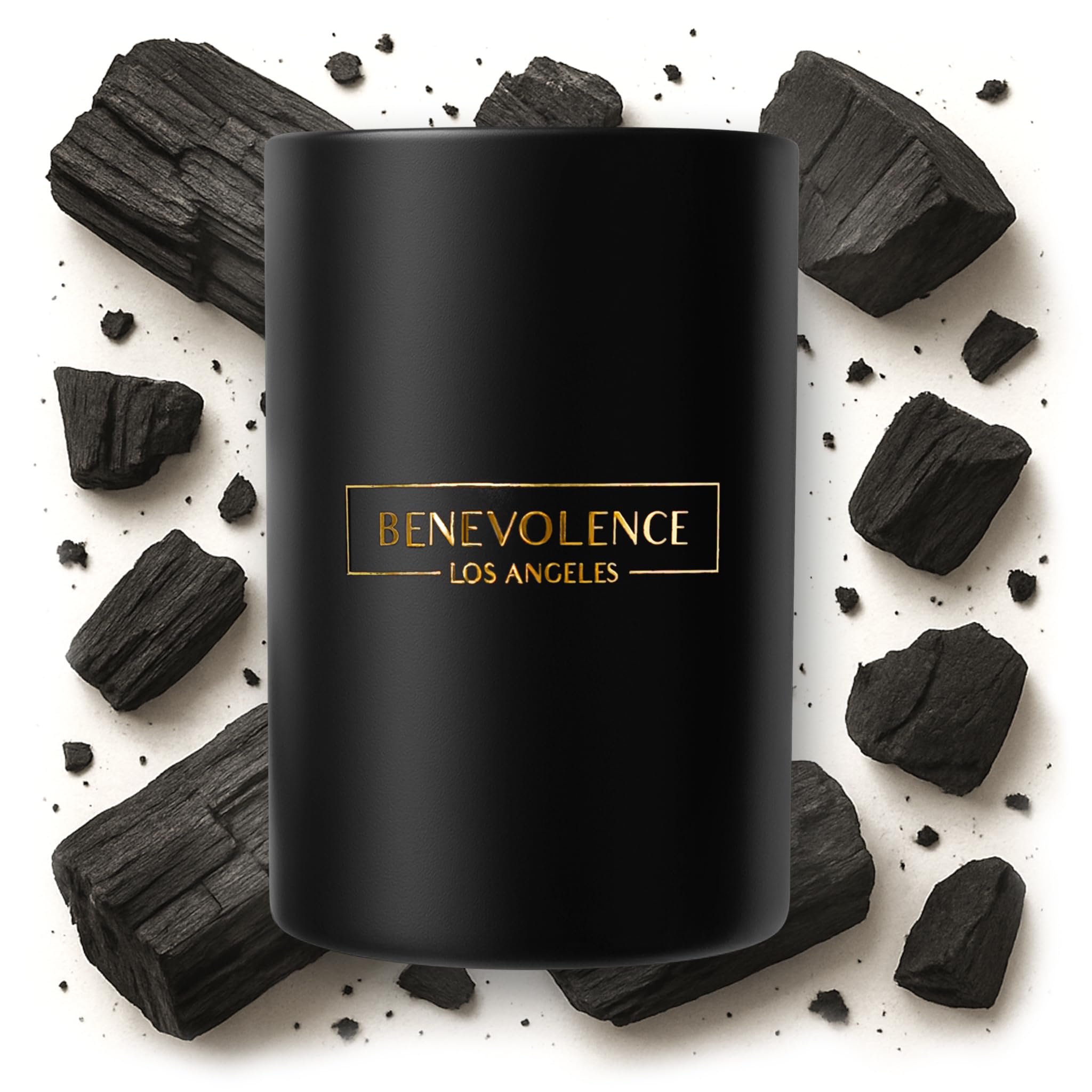Benevolence LA Charcoal Candle Scented Candle  10 oz Scented Candles for Home  Natural Soy Candles Gifts for Women, Aromatherapy