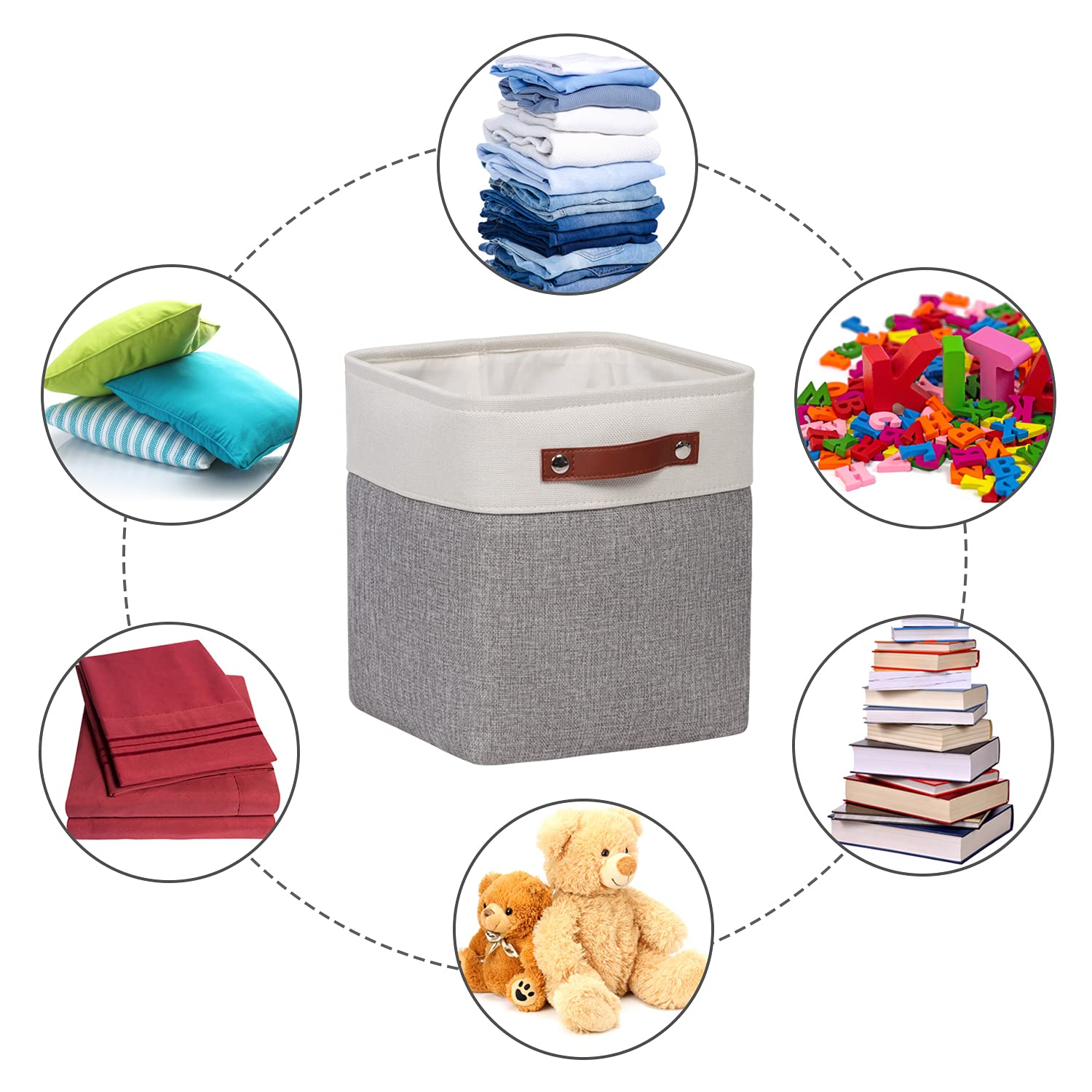 Kntiwiwo Fabric Storage Cubes 10.5   X10.5   X11    Cube Storage Bins For Closet Organizers And Storage Shelves Foldable Storage