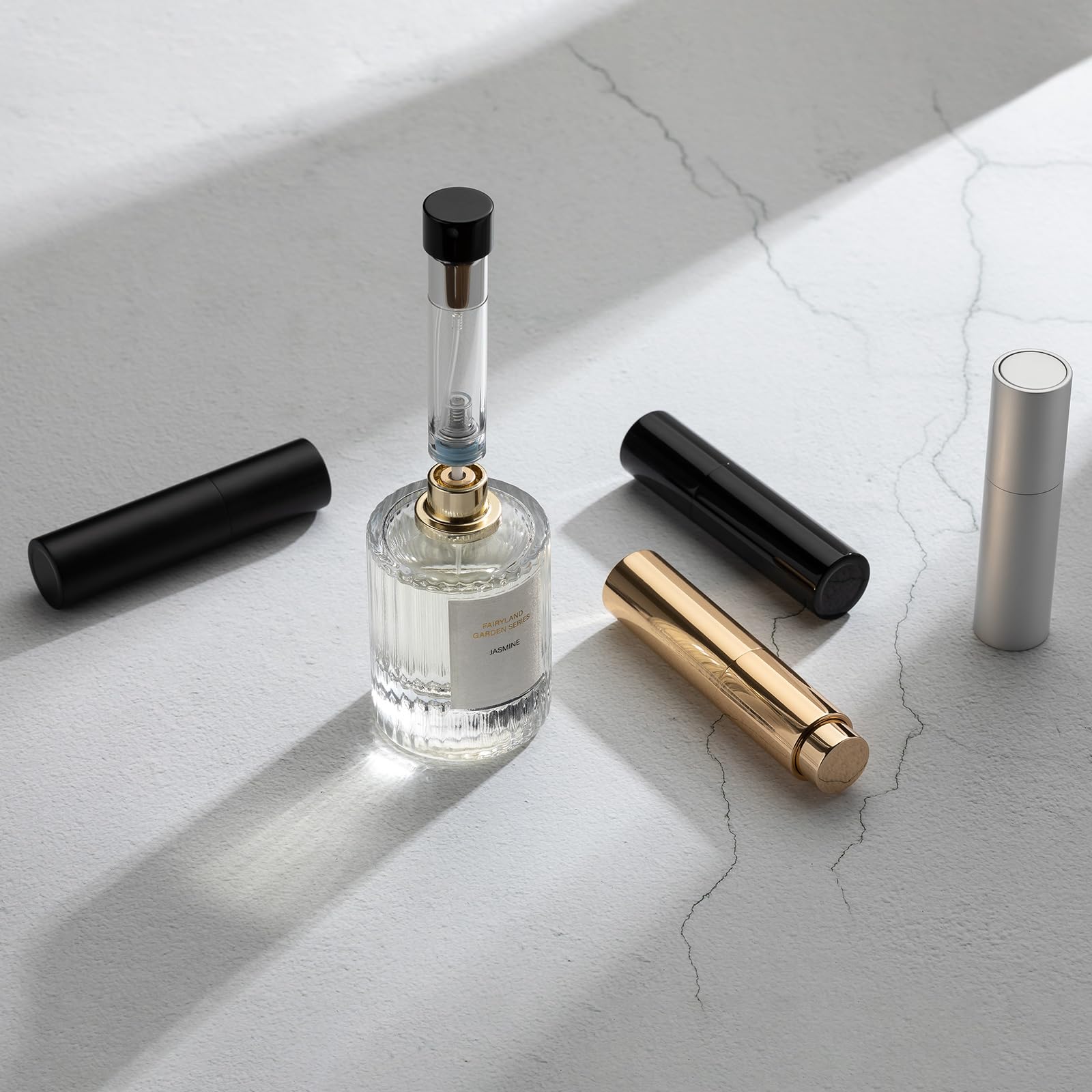 Lusiyi 5Ml Refillable Perfume Atomizer Bottle For Travel, Portable Cologne Atomizer, Pocket Perfume Spray (Gold)