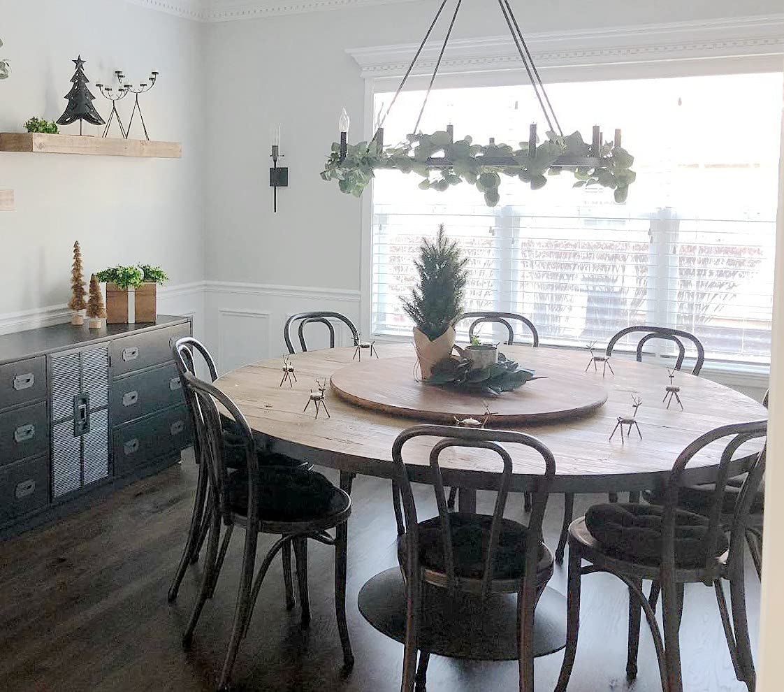 Hoigon 4 Pack 12 Inch Lazy Susan Hardware With Mounting Screws And Cork Spacers, 5/16'' Thick 360 Degree Rotating Turntable Bear