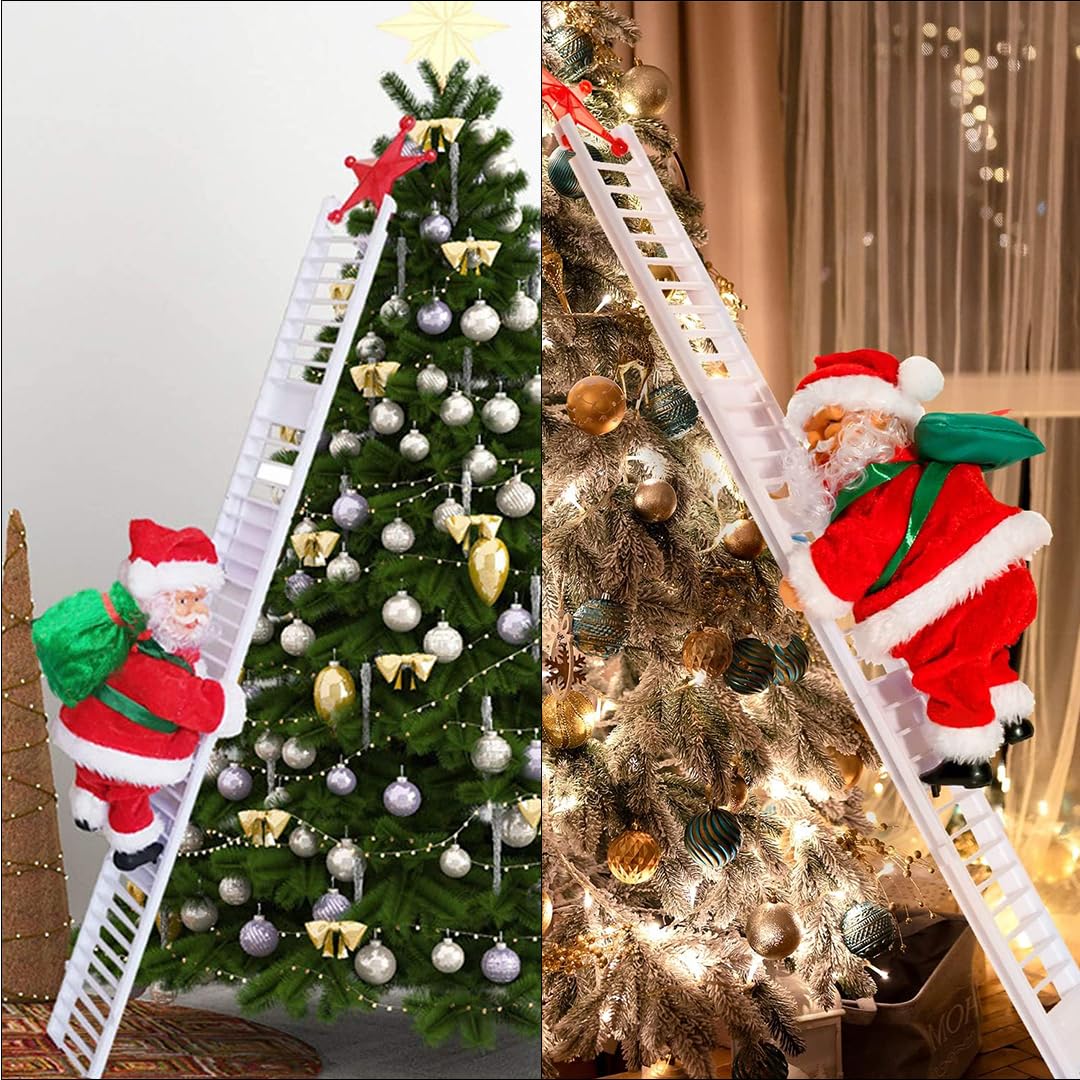 fizzytech Plastic Santa Clause Ladder Musical Show Up & Down, (3.45 Inches, Assorted)