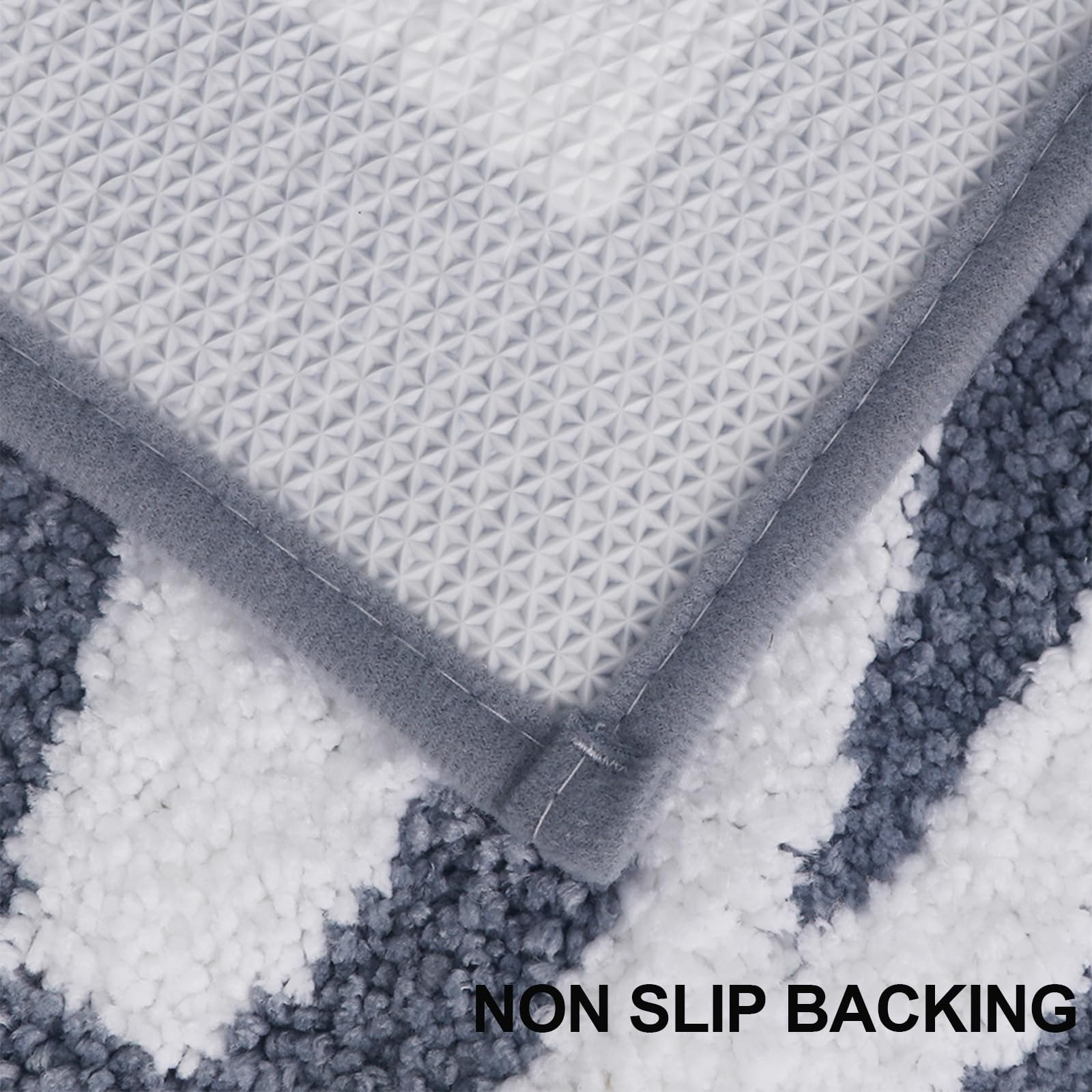 Boveu Bath Mat Bath Rugs Grey - 17'' X 24'' Cute Bathroom Rugs, Cute Bath Mat, Non Slip Washable Novelty Funny Bath Mat, Fun Bat