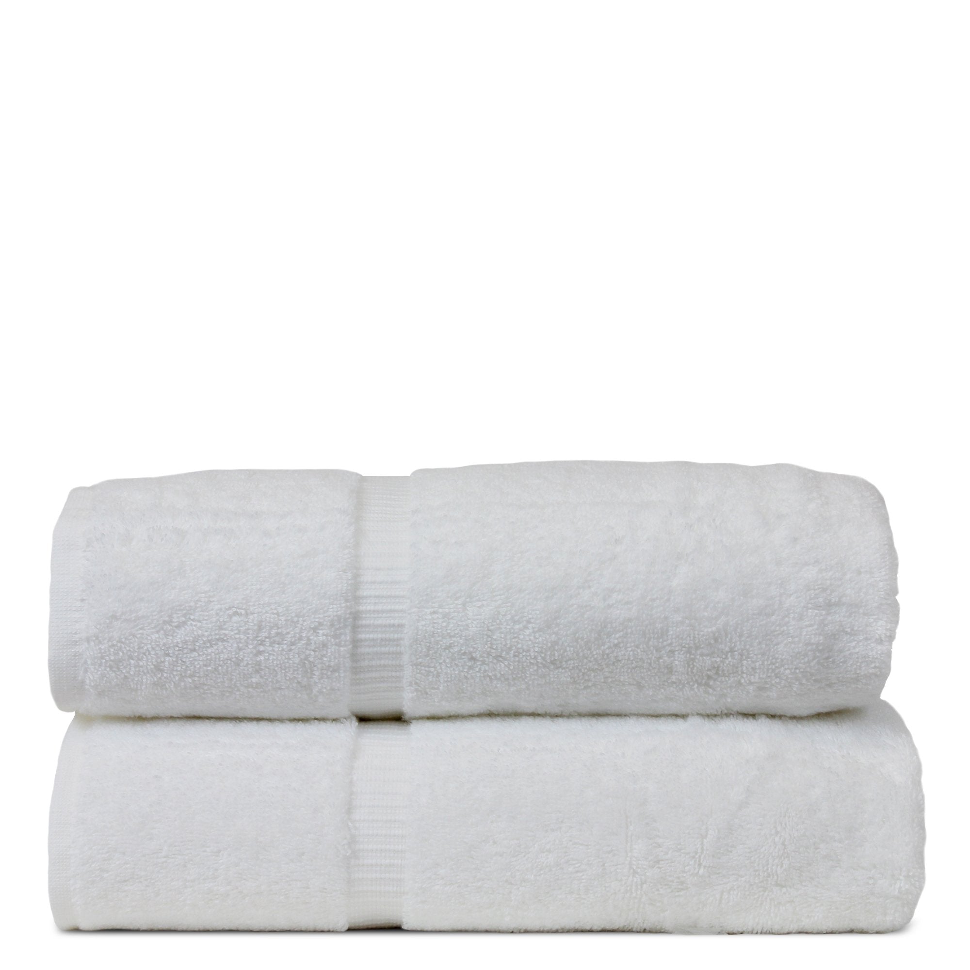 Luxury Hotel & Spa Collection Highly Absorbent  Quick Dry 100% Turkish Cotton 700 GSM  Eco Friendly Towel  for Bathroom Dobby Border Soft Bath Towel Set 27 X 54 (White  Bath Towels - Set of 2)