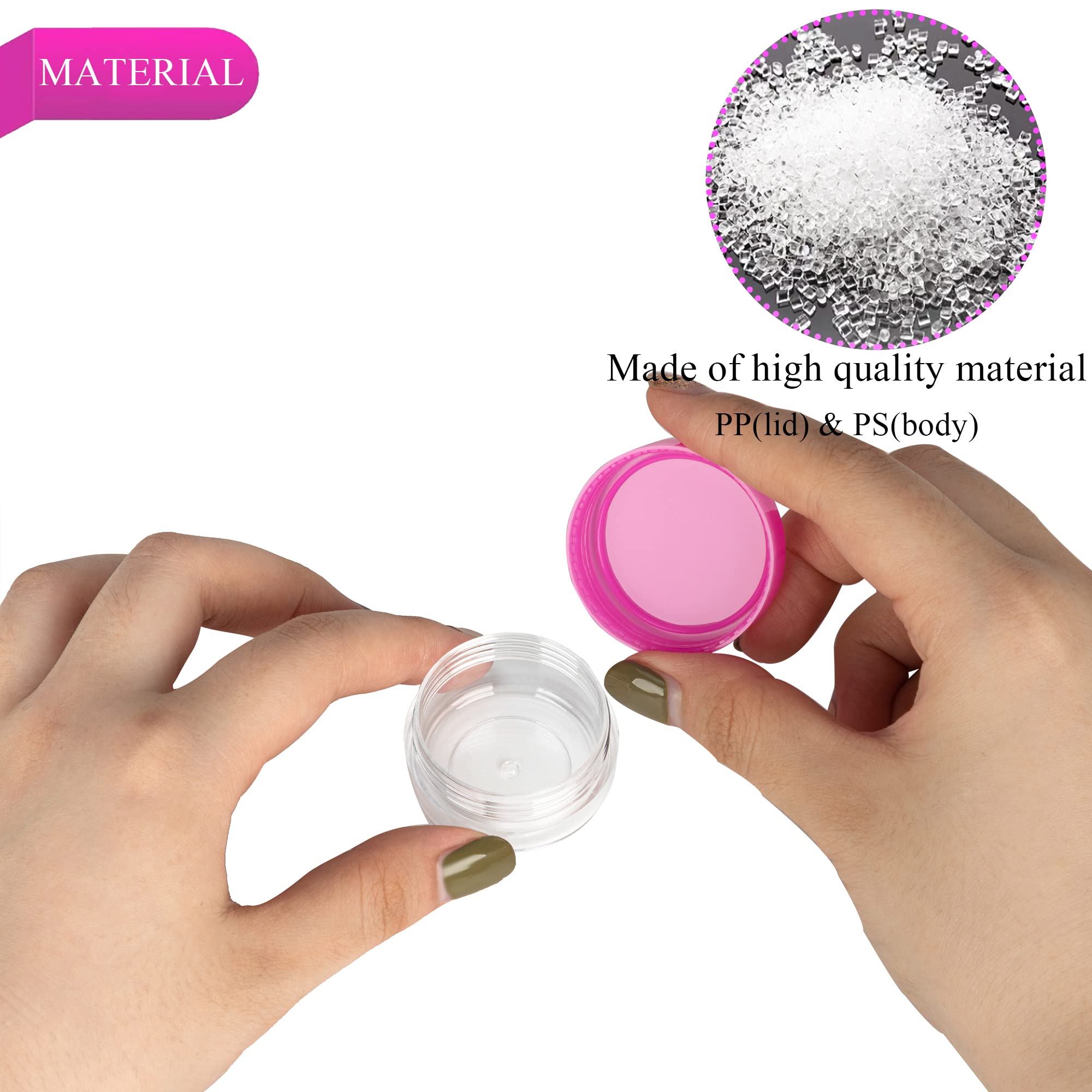 50Pcs 10 Gram Sample Containers, 10Ml Empty Jars With Lids, Small Cosmetic Containers, Mini Sample Jars With 4Pcs Mini Spatulas