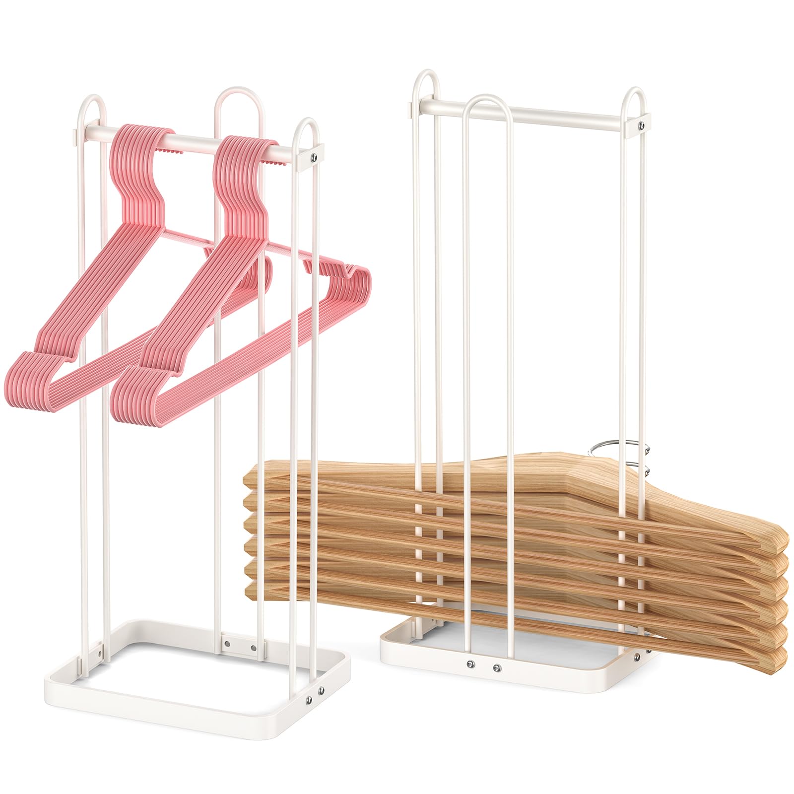 Papagiftree 2Pc Hanger Organizer, Hanger Stacker, Hanger Storage Organizer Clothes Hanger Holder, Clothes Hanger Storage Rack Ha