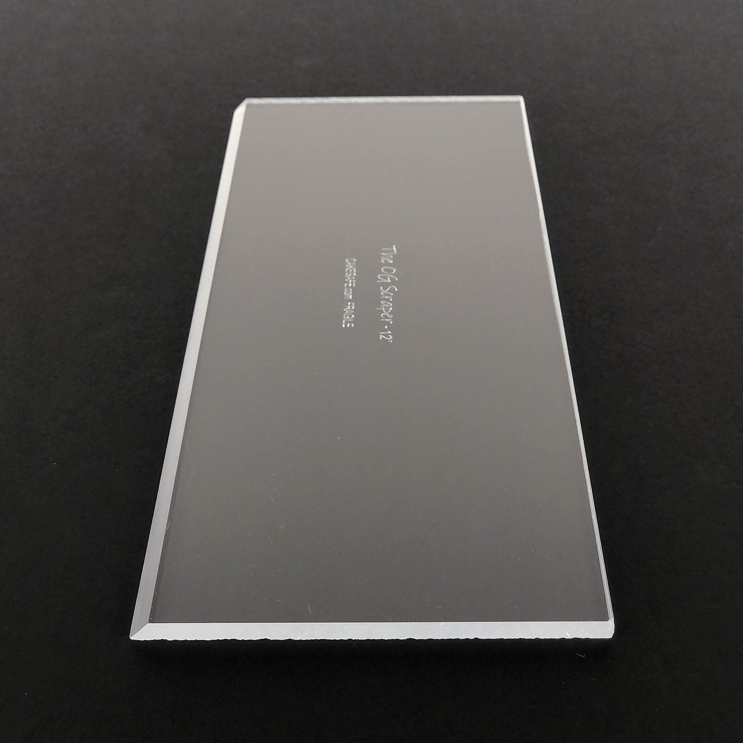 Cakesafe 6 Inch Og Scraper-Clear Acrylic Cake, Icing, And Butter Cream Smoother With Beveled Edge