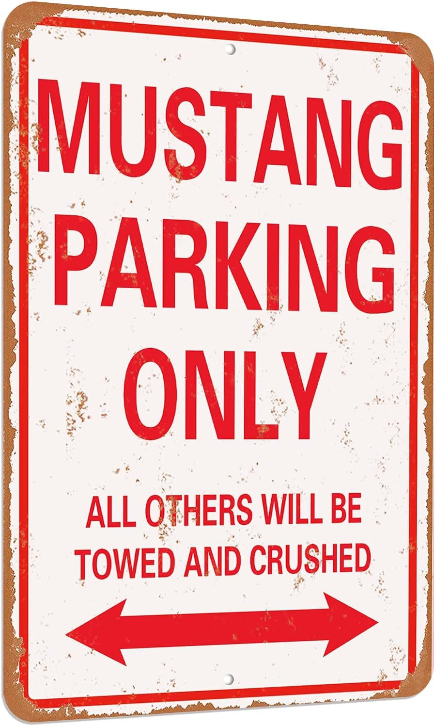 Cuixue Mustang Parking only Vintage Look Funny Mental tin Sign-8 X 12 inches-Aluminum