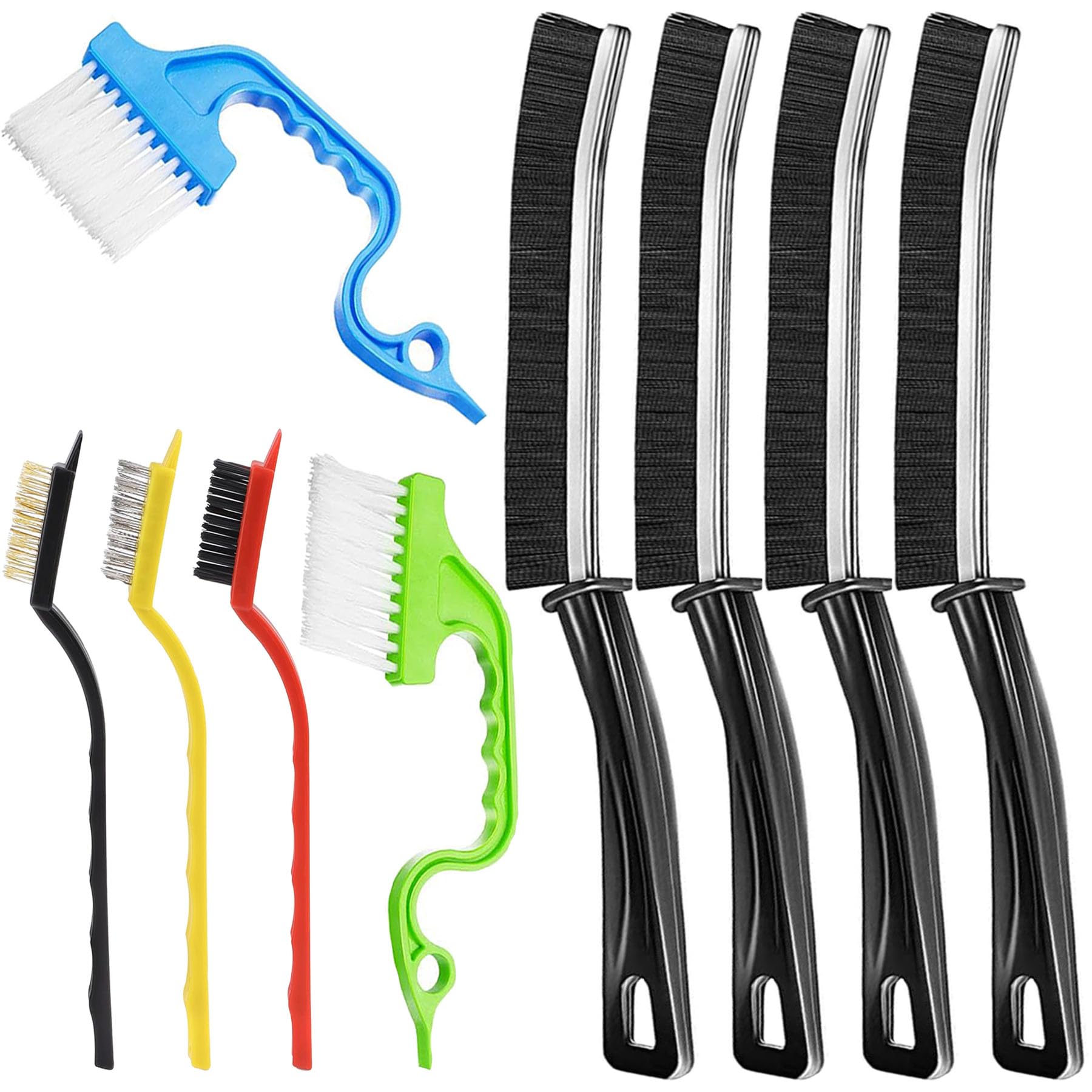 9 Pcs Hard Bristle Crevice Cleaning Brushes For Household Use, Gap Cleaning Brush Multifunctional Small Corner Cleaning Brush Se