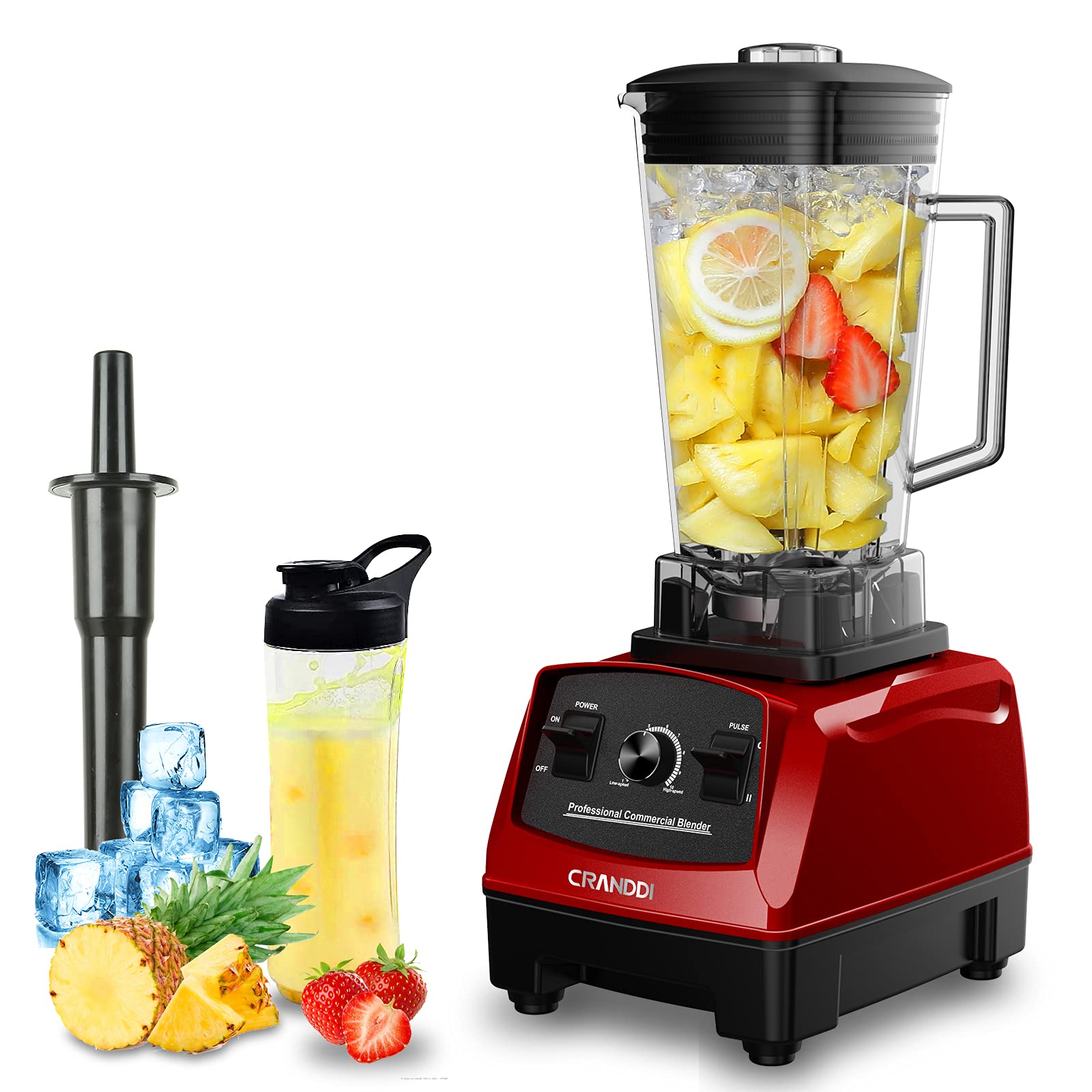 Cranddi Professional Blender,1500 Watt Commercial Blenders For Kitchen With 70Oz Bpa-Free Pitcher And Self-Cleaning, Countertop
