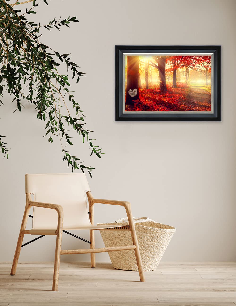 Ipic - You Are My Sunshine, Personalized Framed Wall Art With Names And Date On, Giclee Prints With Solid Wood Frame, Customized