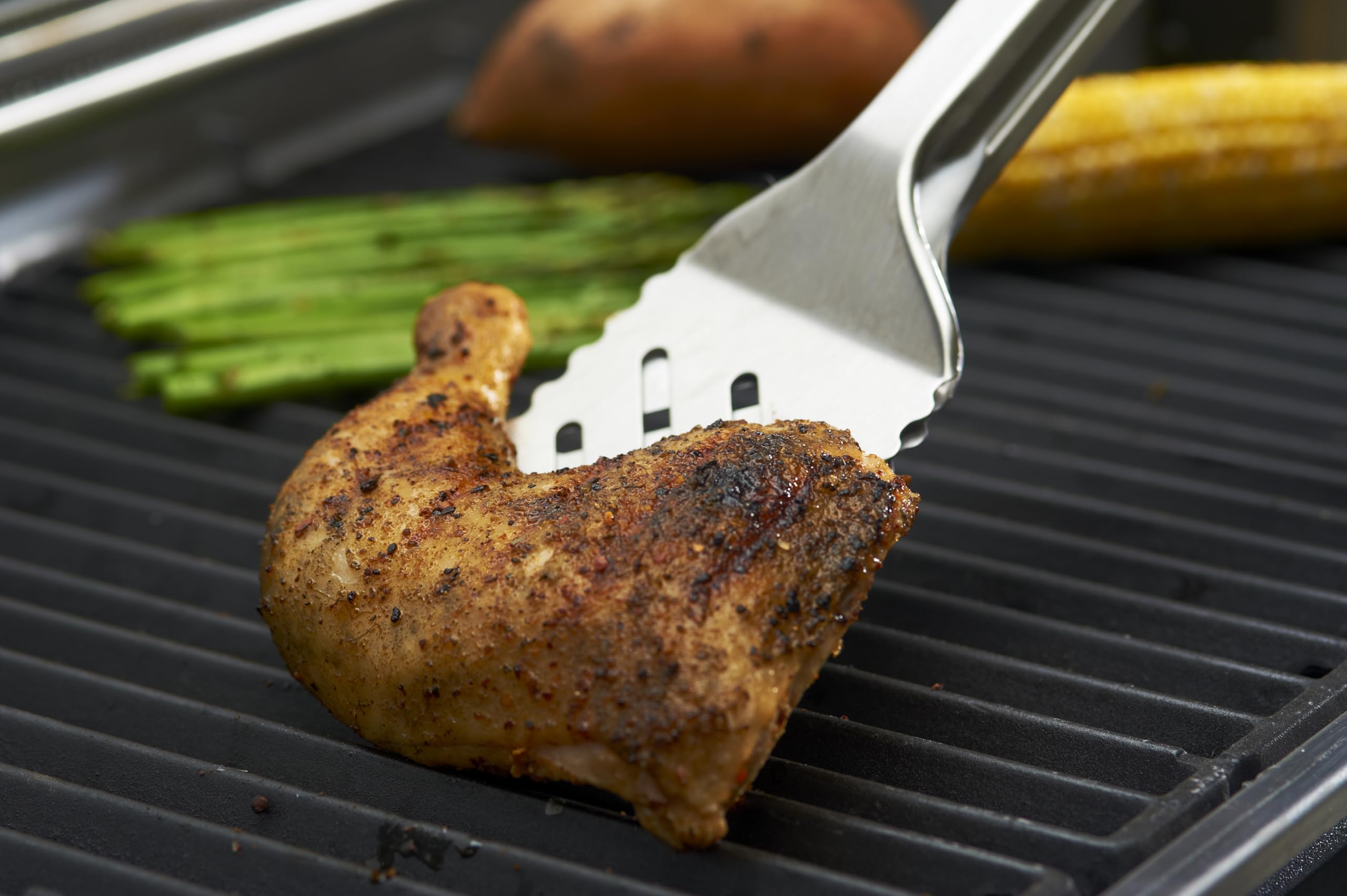 GrillPro 40240 Stainless Steel Tong/Turner Combo, 16-Inch, Silver