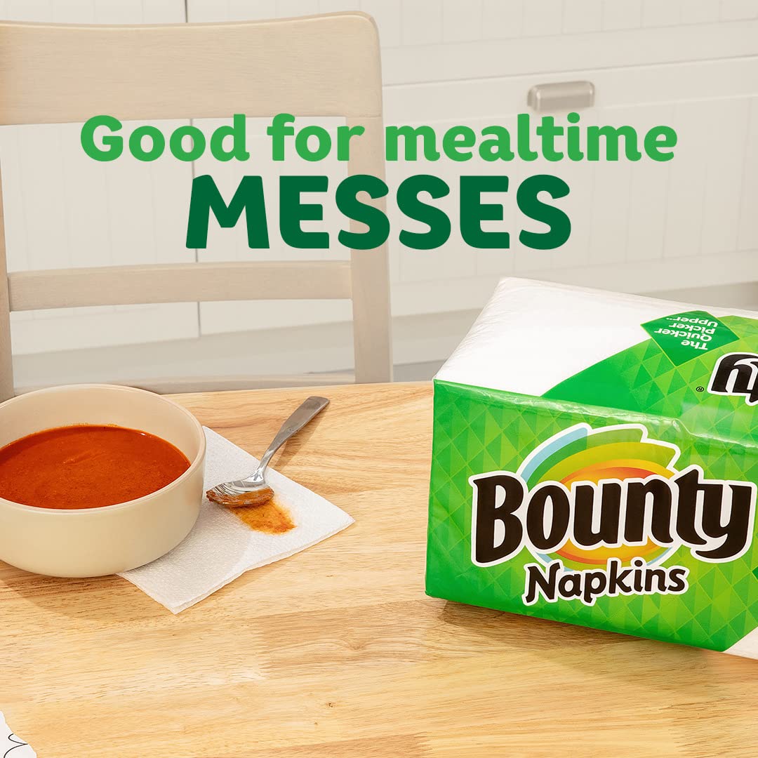 Bounty Paper Napkins, White, 1 Pack, 400 Sheets Per Pack