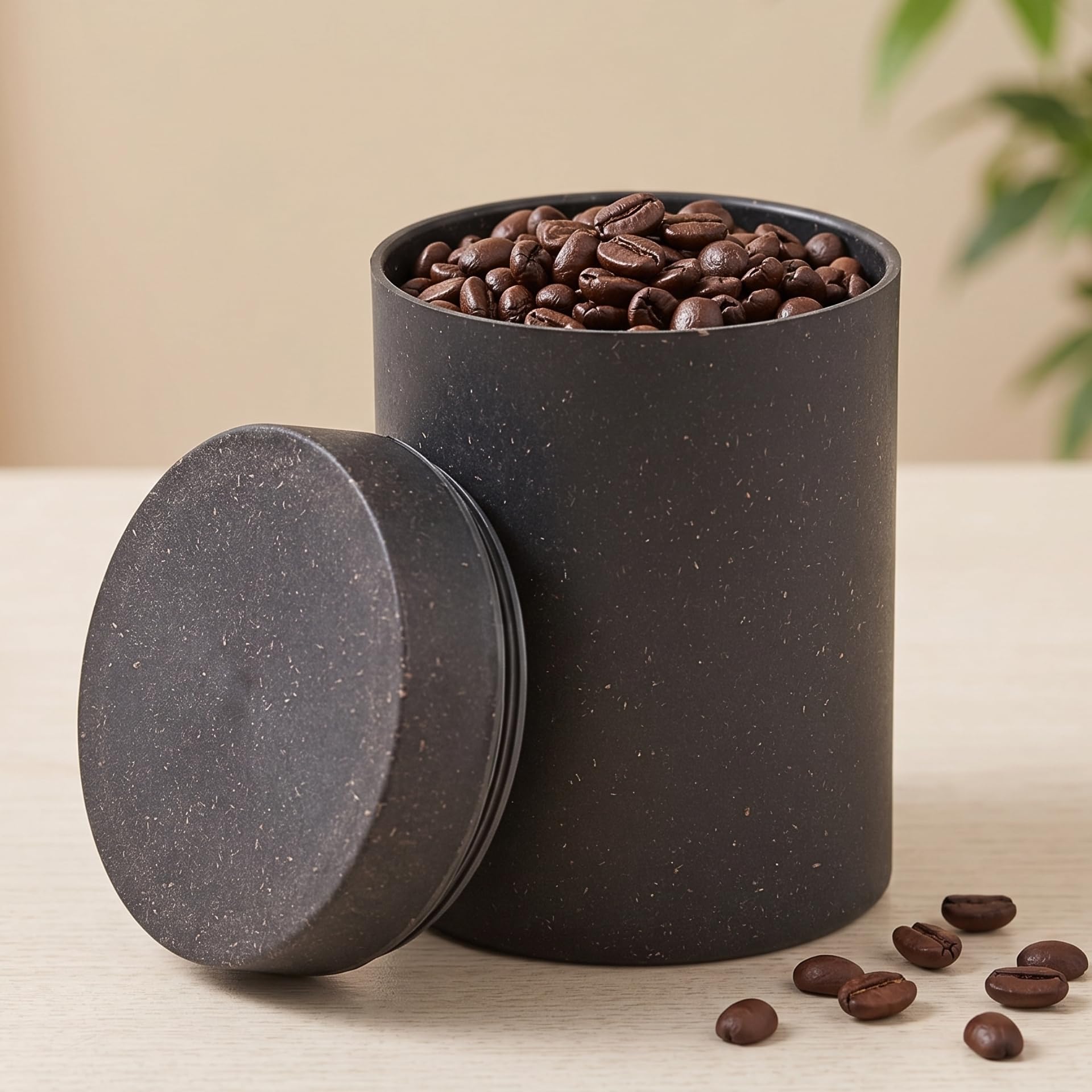 Eha Earth Friendly Canister With Air Tight Lid | Food Storage Container Jars | Microwave Safe | Made With Rice Husk And Bamboo F