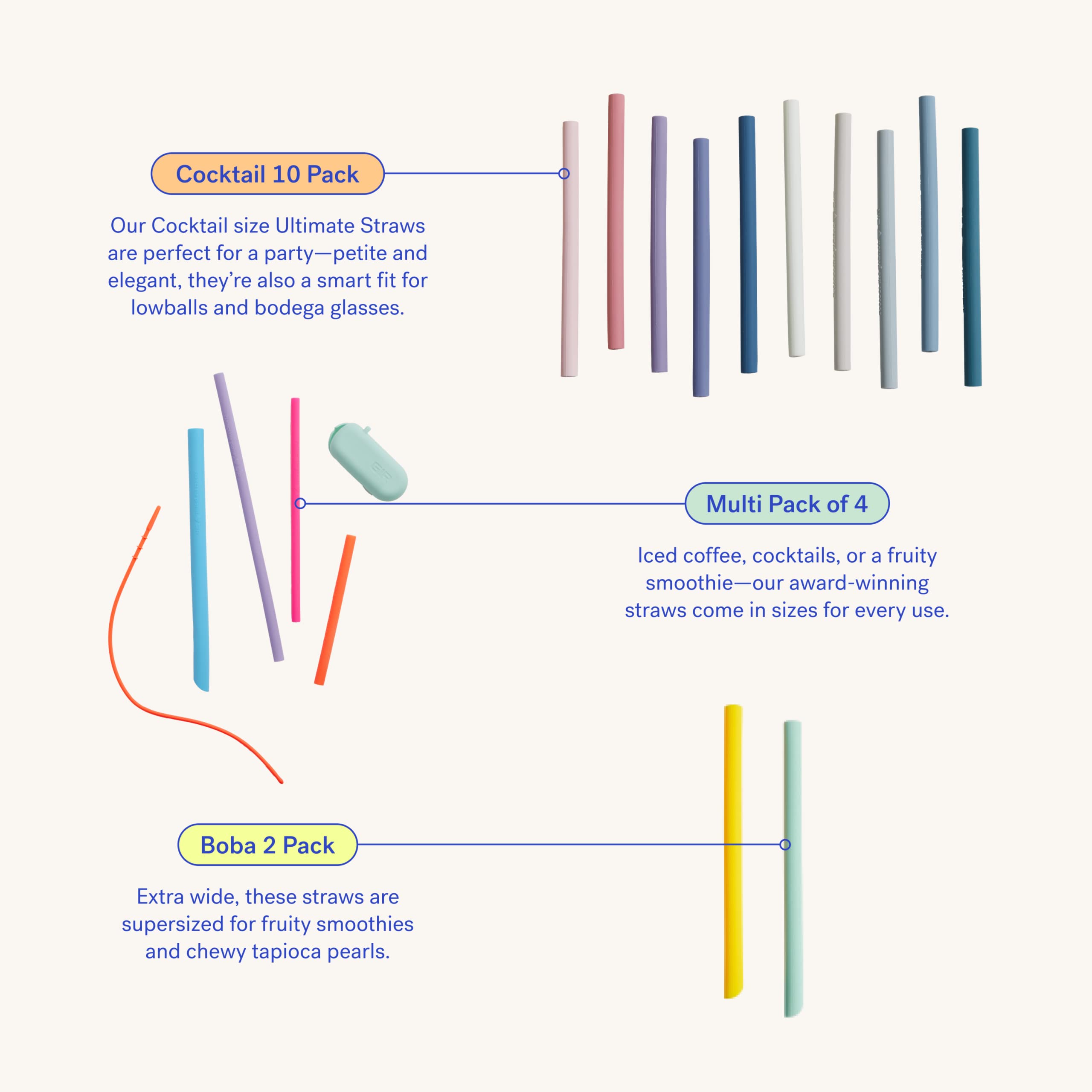 Gir: Get It Right Reusable Glow In The Dark Silicone Straws For Kids With Travel Case And Cleaning Wand, Eco-Friendly Drinking S