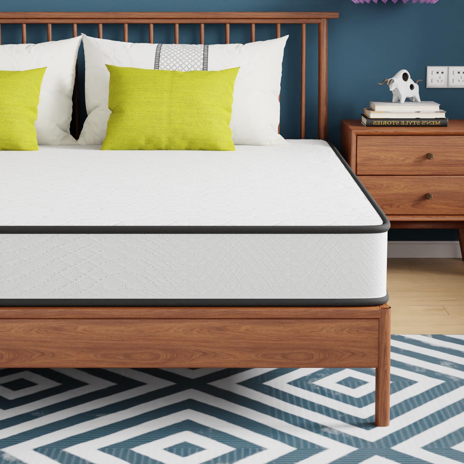 Paylesshere 8 Inch Mattress Medium Firm Spring Mattress Cool Sleep Pressure Relief King Size Mattress In A Box Fiberglass Free C