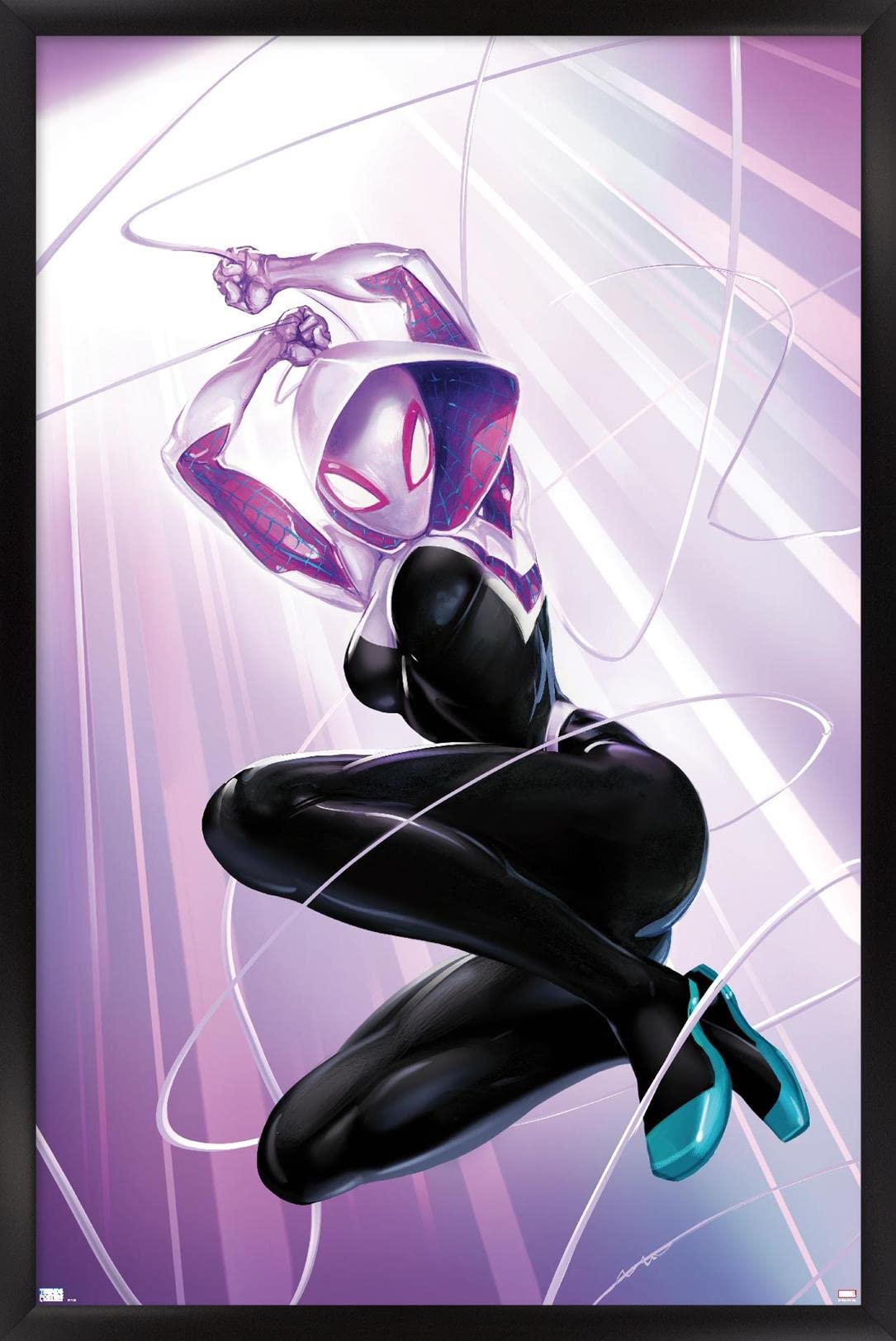 Trends International Marvel Comics - Ghost Spider - Ghost Spider #1 Wall Poster, 22.37'' X 34.00'', Black Framed Version