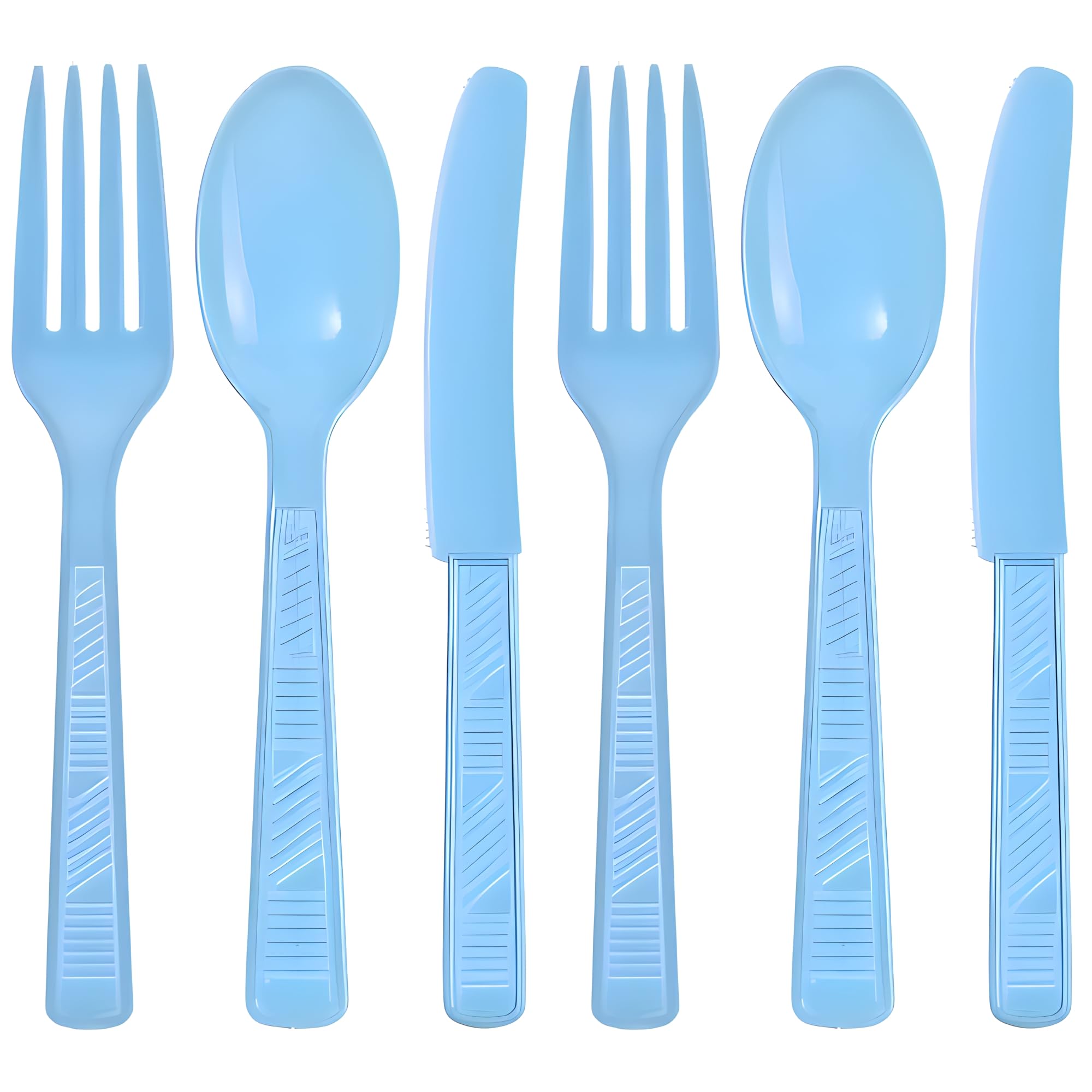 Party Dimensions, Light Blue 48 Count Cutlery Combo, 16 Servings