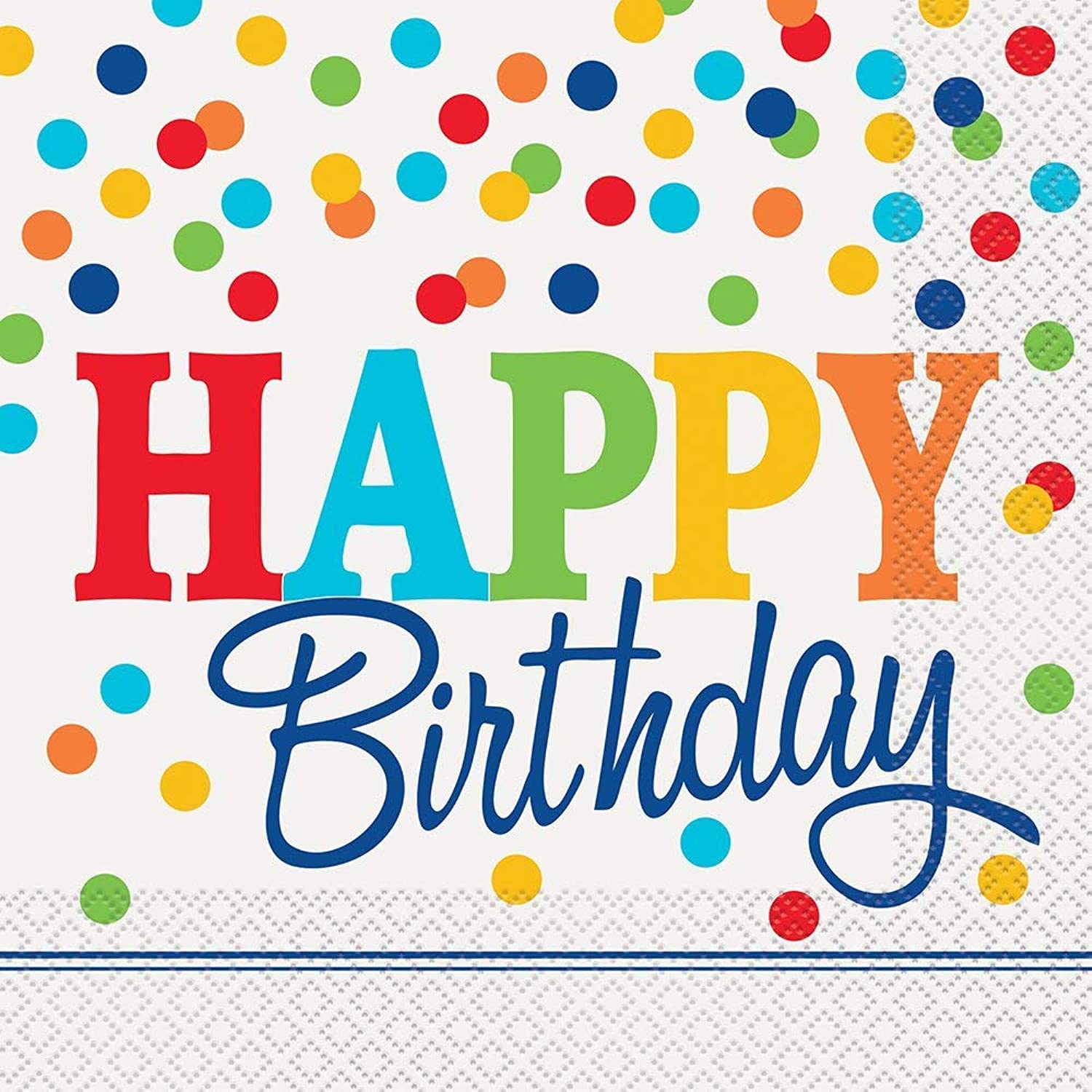 Vibrant Rainbow Polka Dots Luncheon Napkins - (Pack Of 16) - Premium Quality - Fun & Colorful Design - Perfect For Parties & Cel