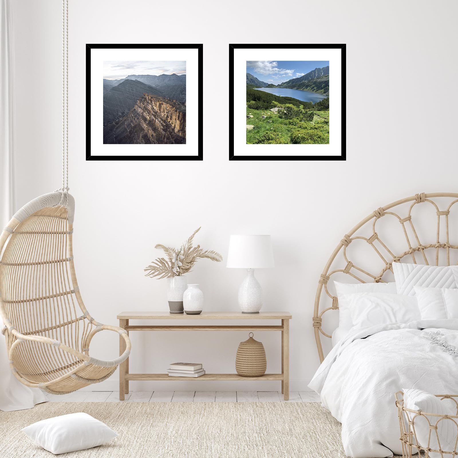 JCJMY 22x22 Picture Frame Black with 18x18 Mat, Display Photo 18x18 with Mat or 22 x 22 Without Mat, Wall Hanging Large 22x22 Po