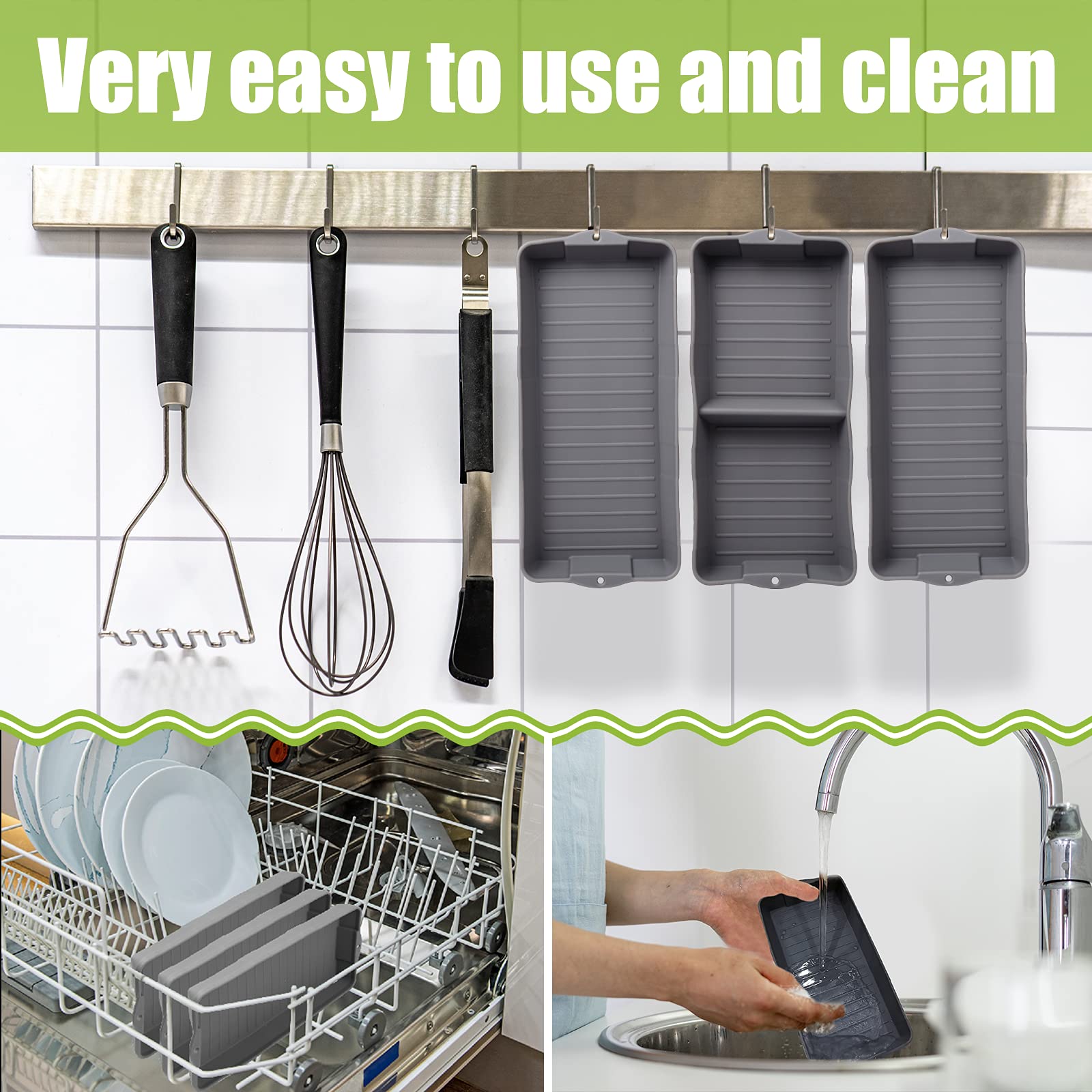 Zip Standing Nonstick Bakeware Set, New Large Size Cake Silicone Sheet Pan, Baking Pan Dividers, Suitable For Oven, Air Fryer To